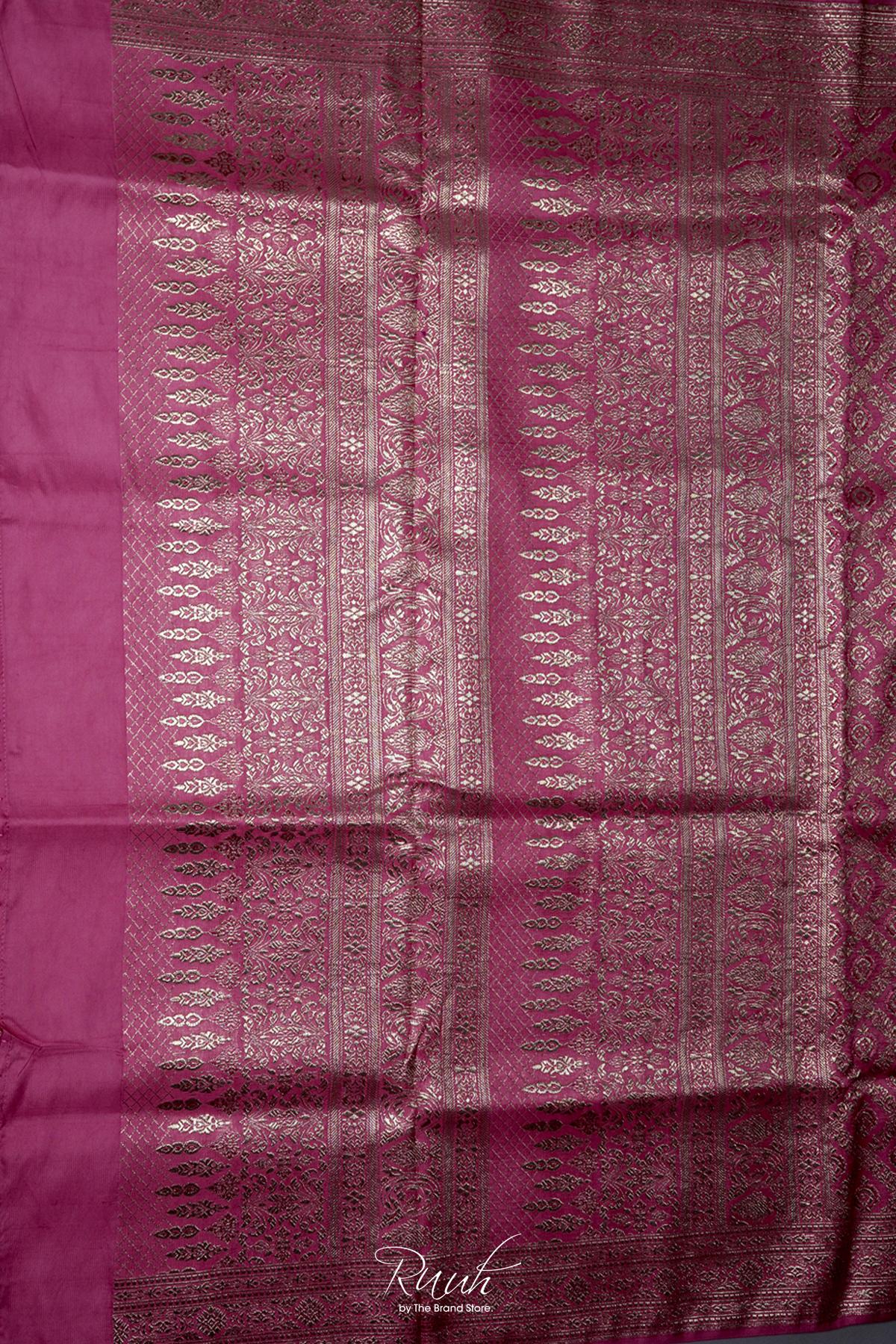 PINK BANARASI SEMI KATAN SAREE