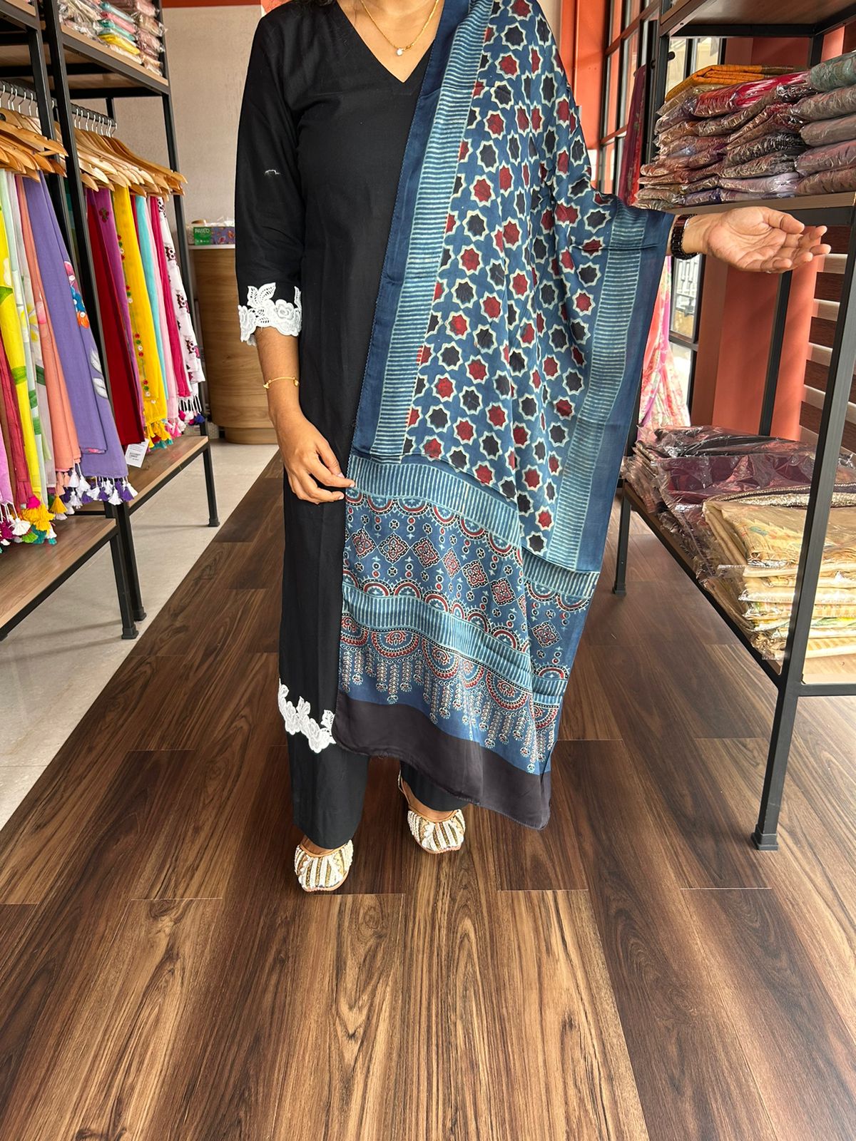 AJRAKH MODAL SILK STOLE 7