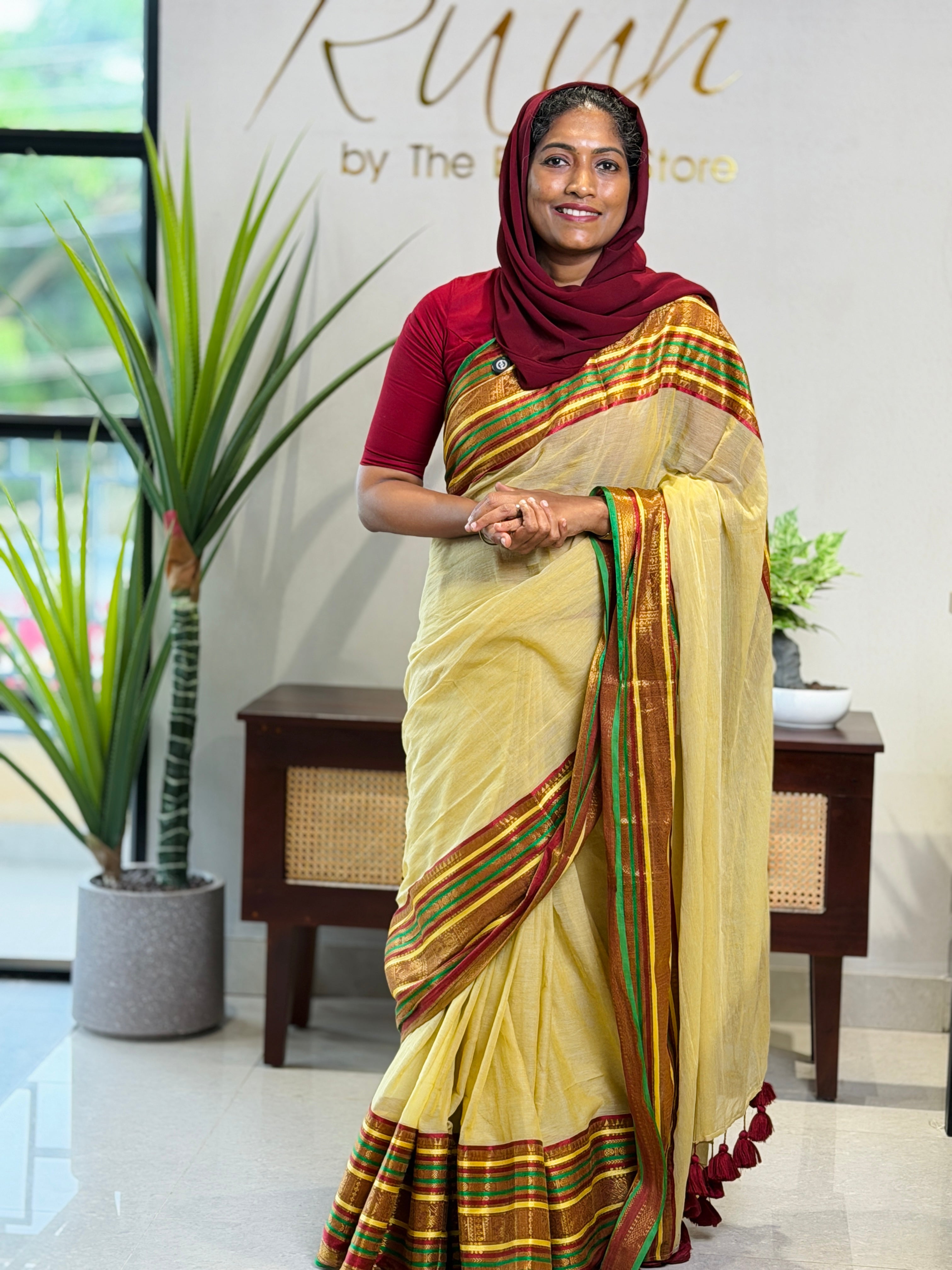 MULMUL COTTON WITH KANCHI BORDER - TBS26MKM