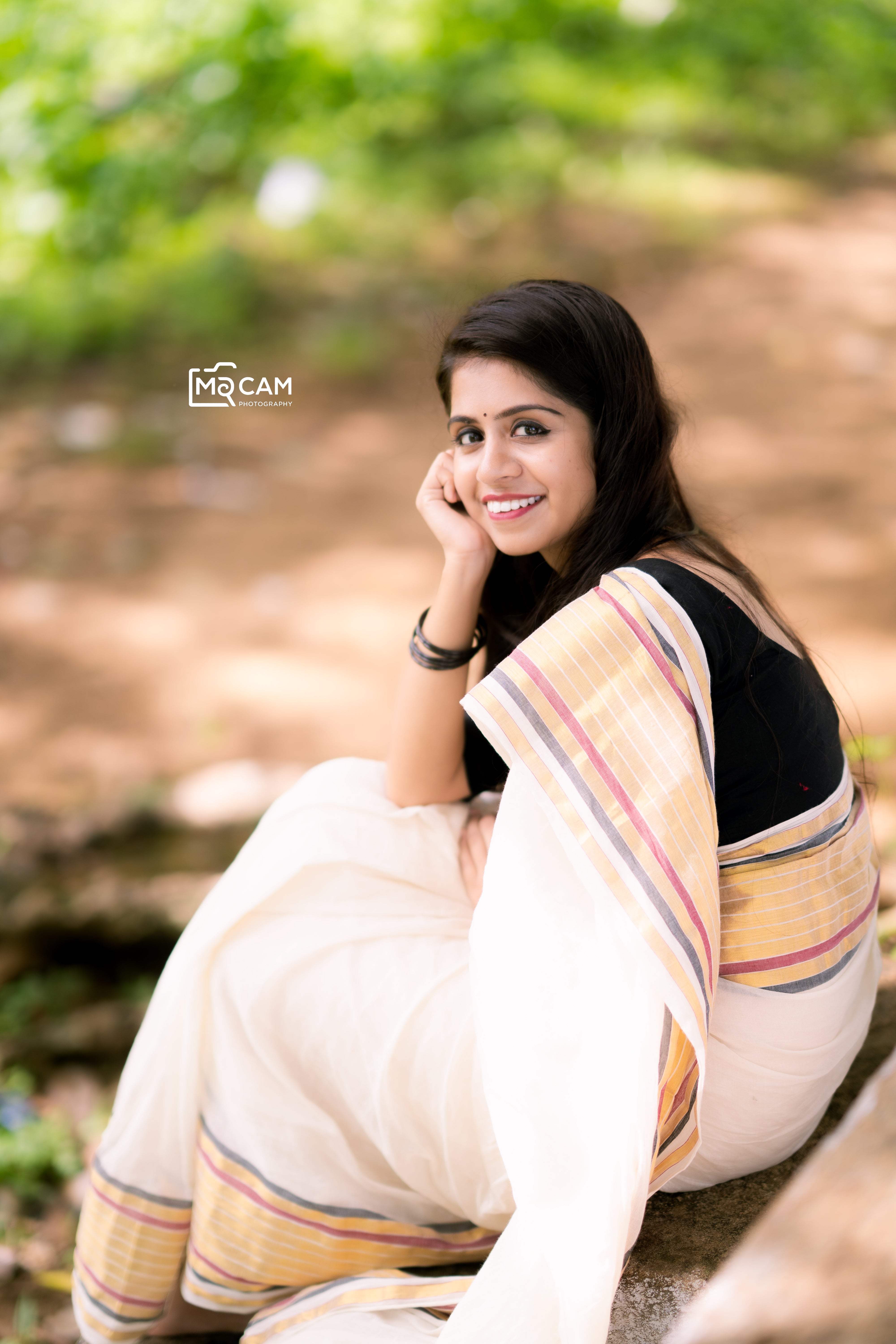 MUL COTTON SAREE WITH ZARI AND COLOUR BORDER- TBS26VC