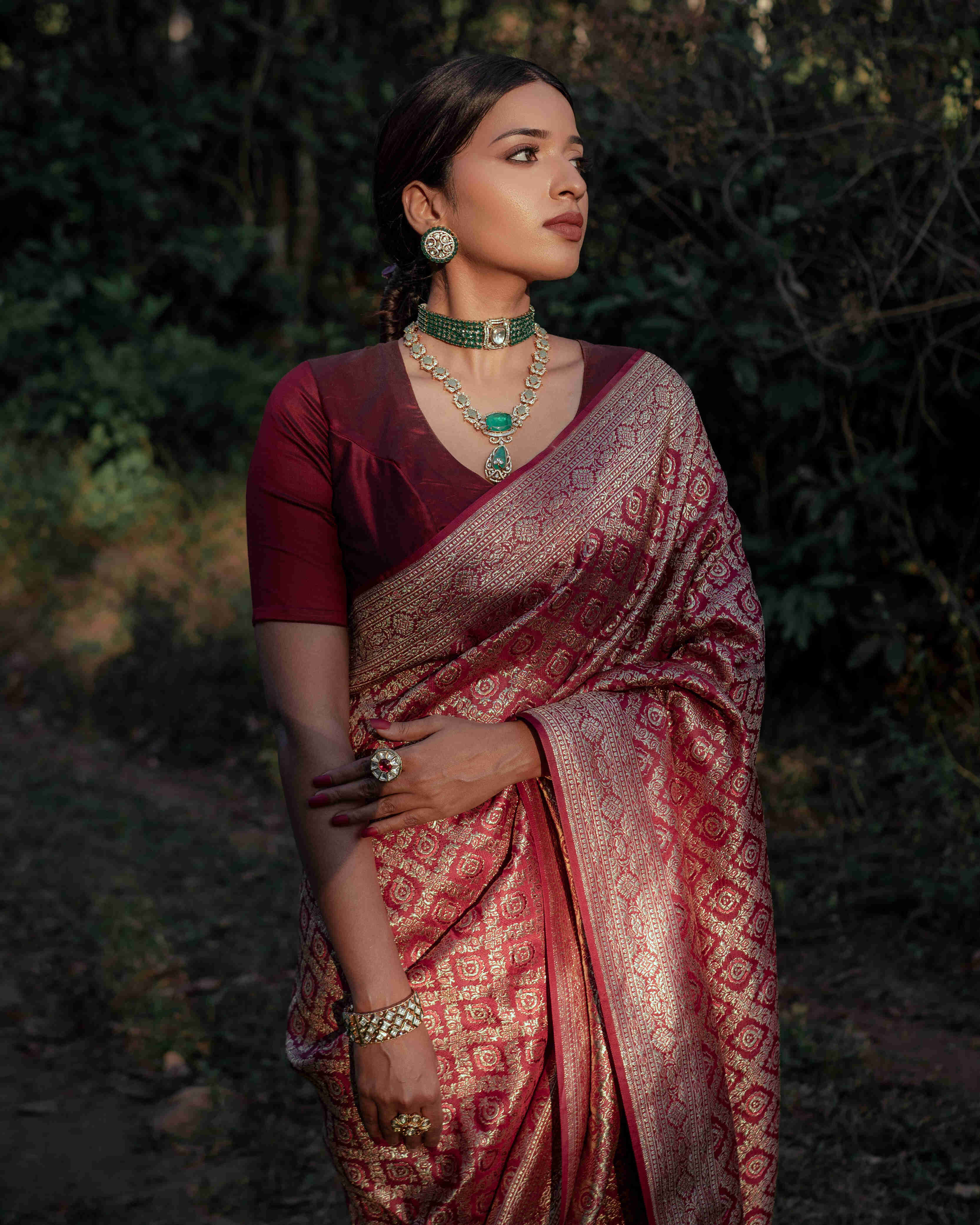 BANARASI SEMI KATAN SAREE