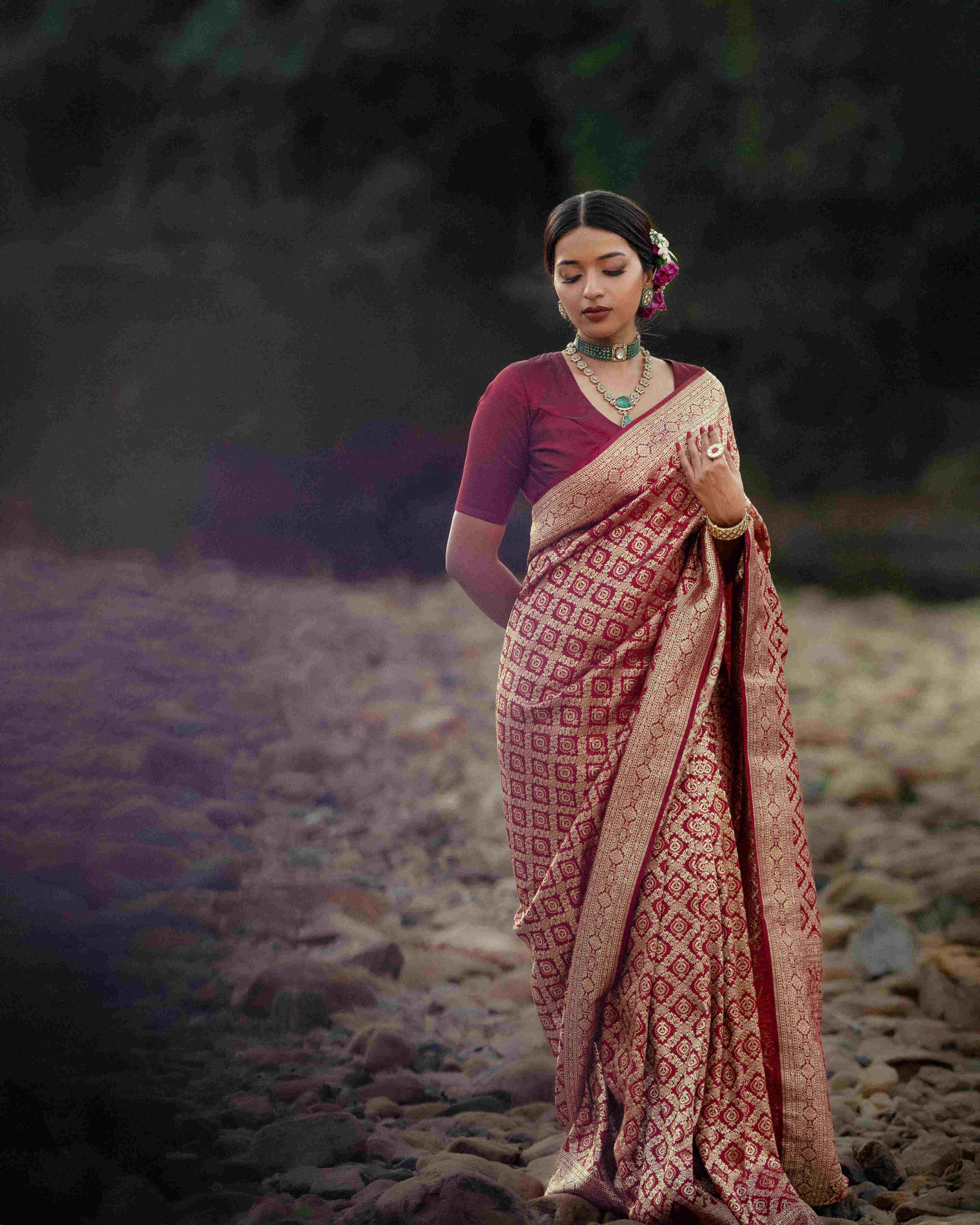 BANARASI SEMI KATAN SAREE