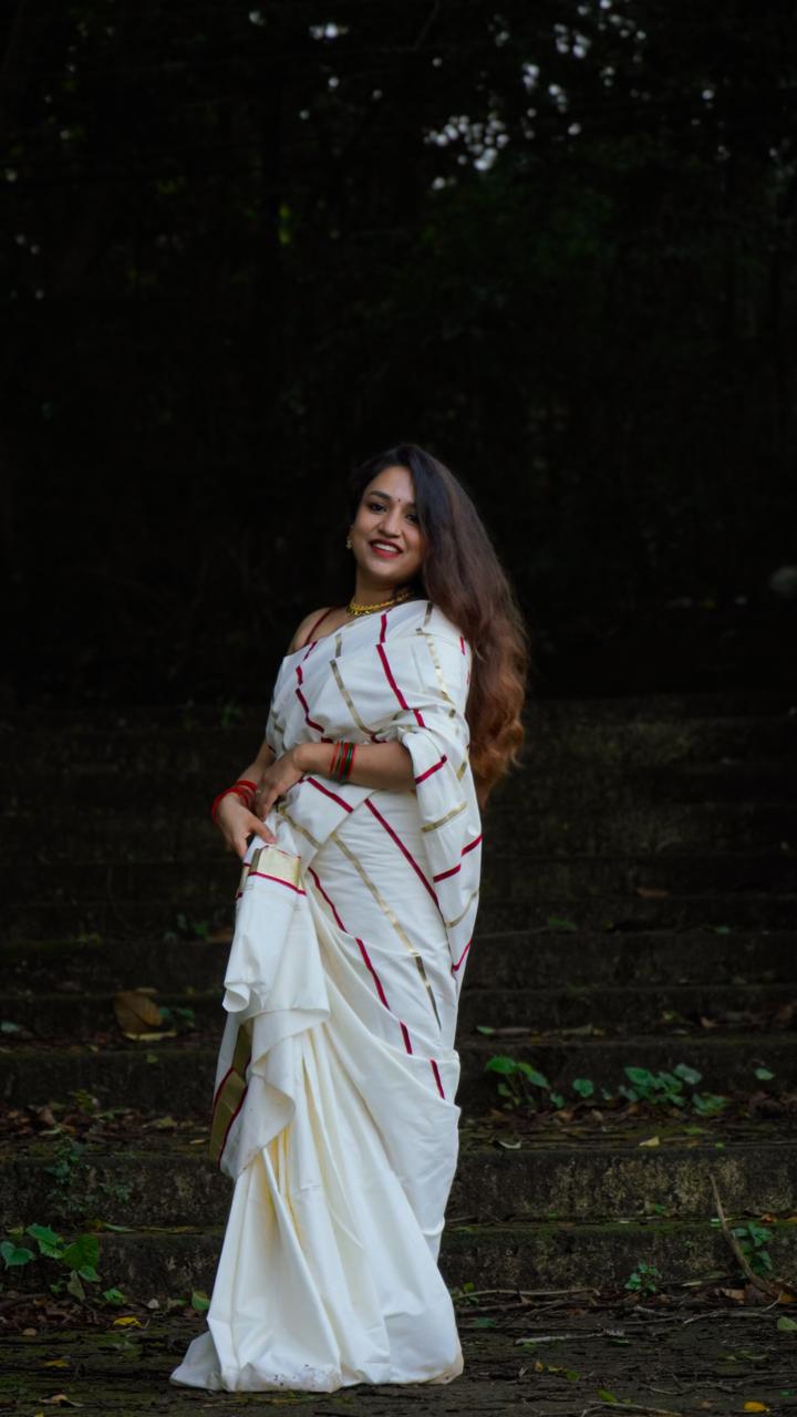 PREMIUM KERALA COTTON - GOLD MAROON- TBS26MG