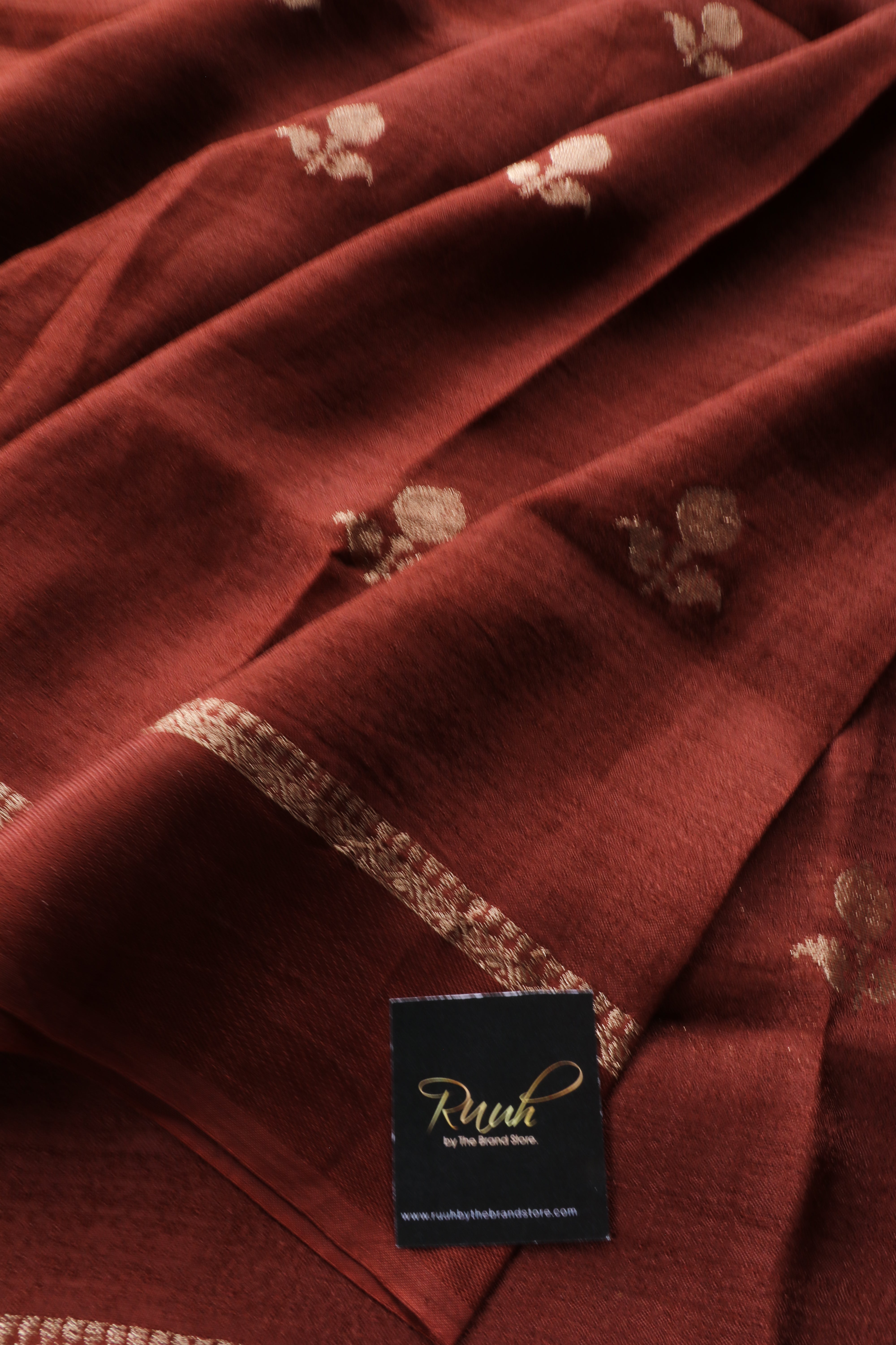 MAYURI - BROWN COLOUR VISCOSE SILK SAREE - TBS26V1