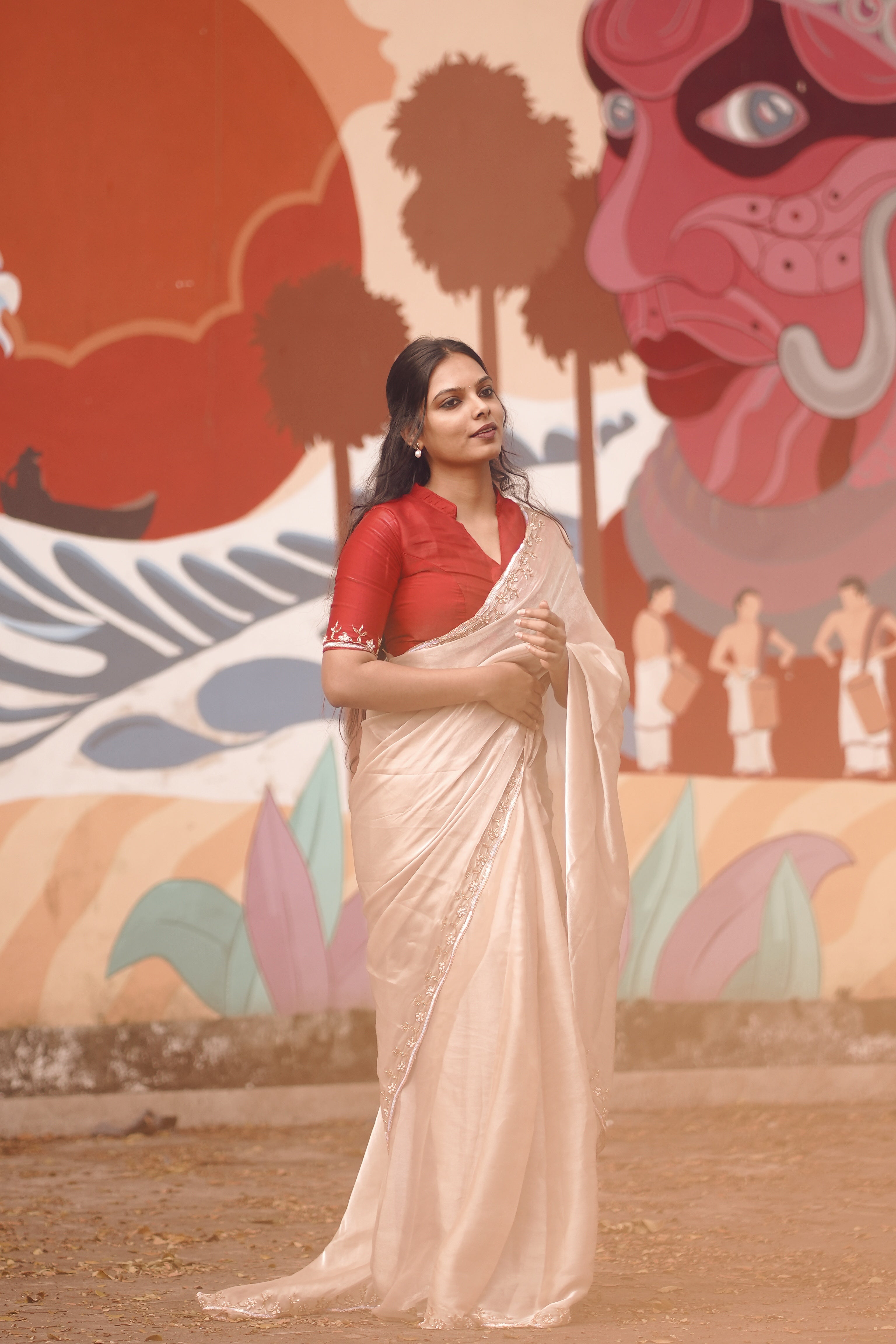 PARTY WEAR SATIN TISSUE SAREE