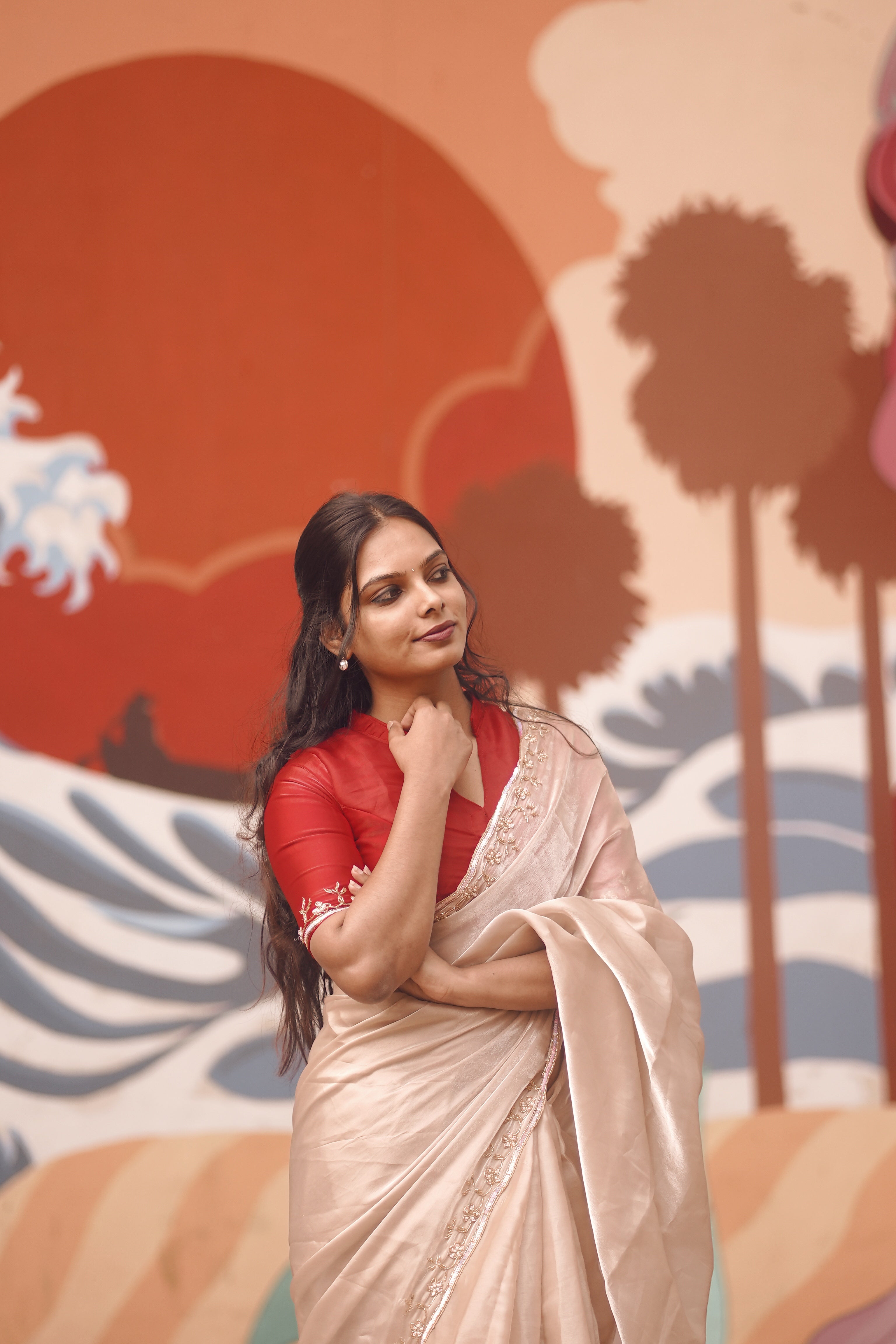 PARTY WEAR SATIN TISSUE SAREE