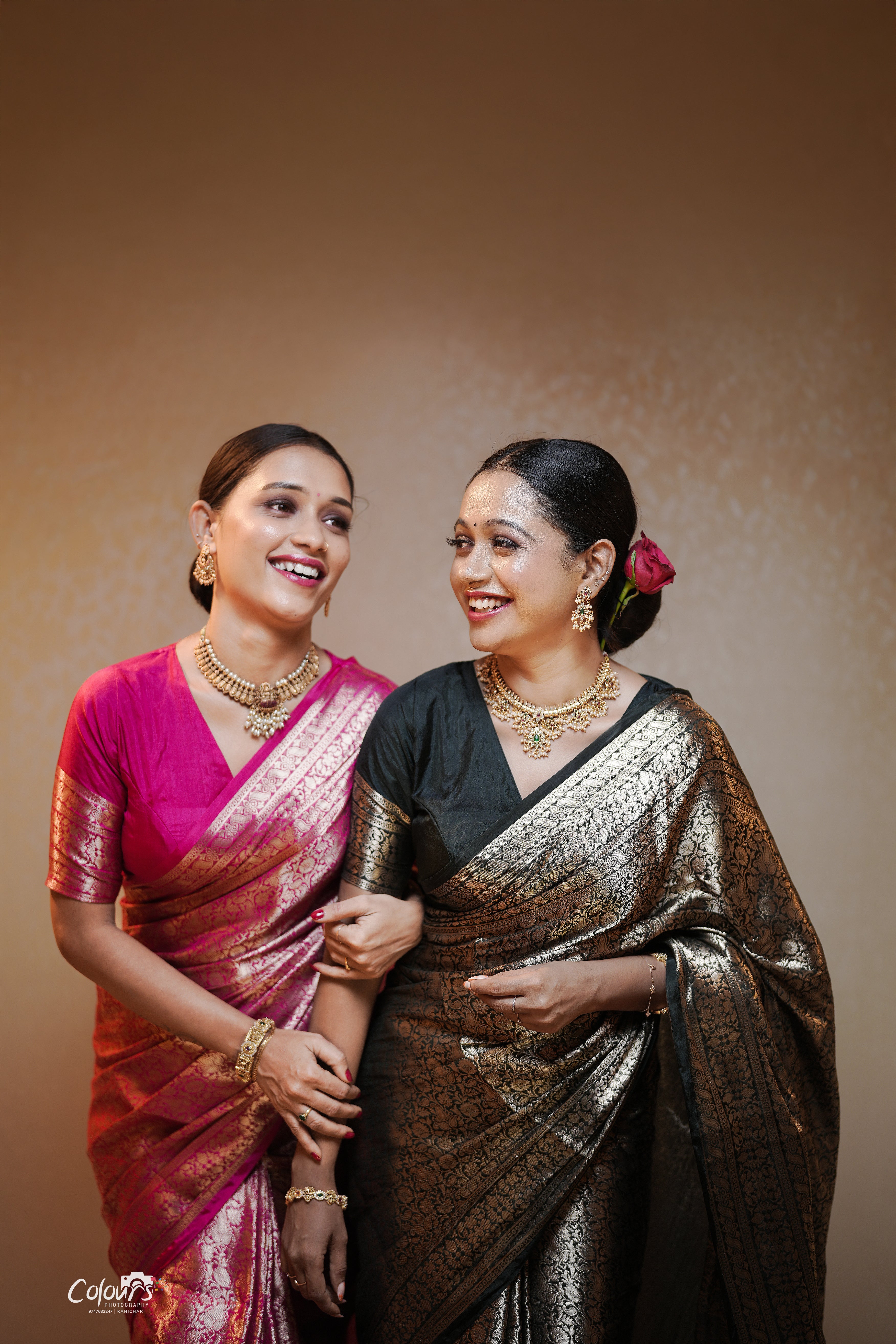 BLACK BANARASI SEMI KATAN SAREE