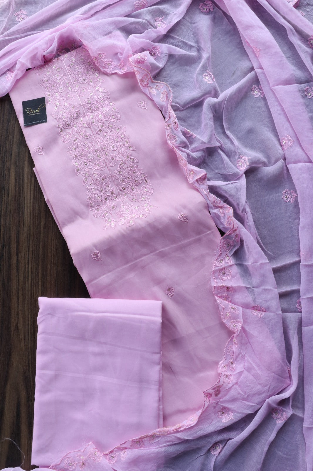 SEMI SILK LIGHT PINK SET
