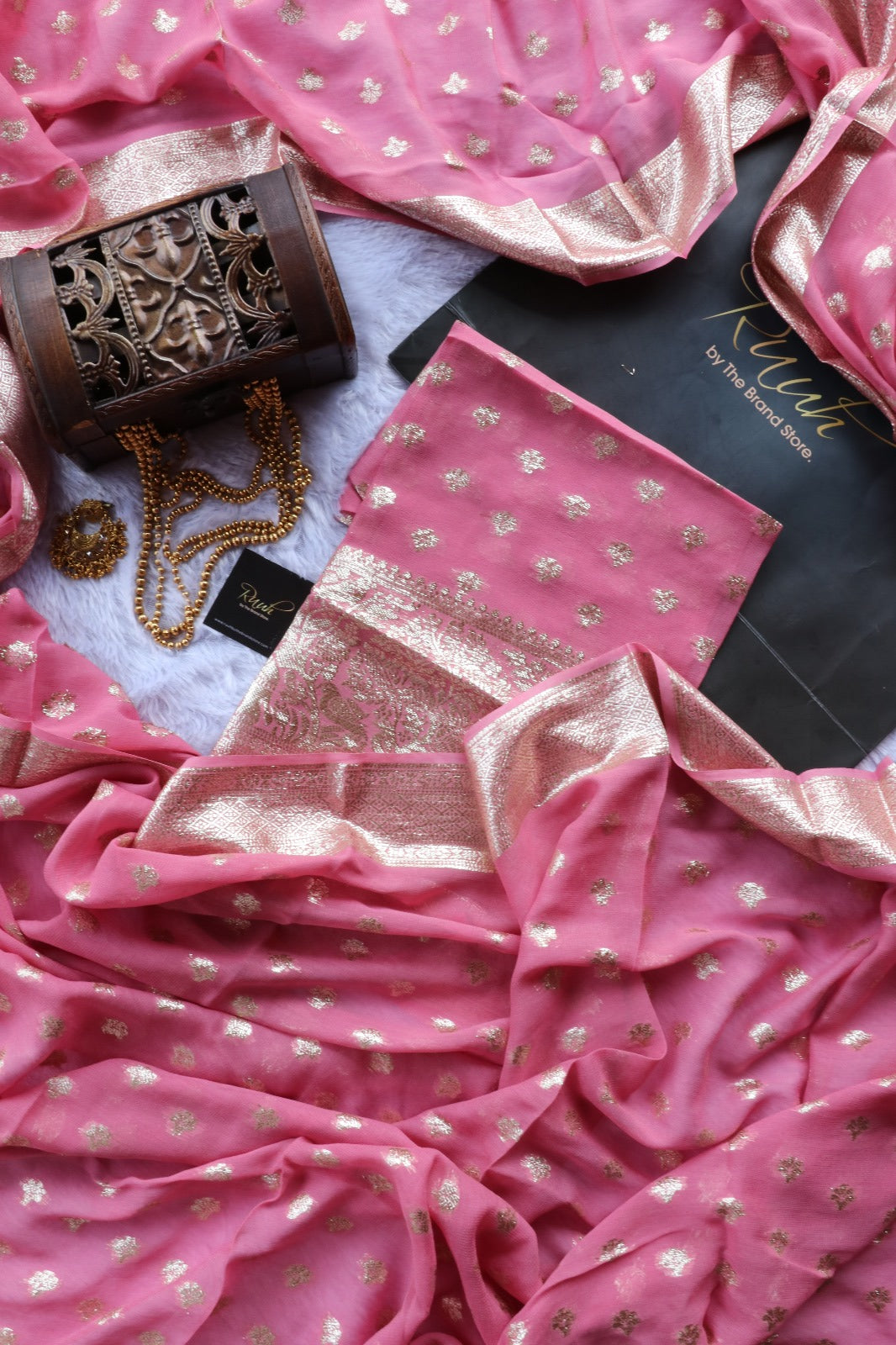 DUSTY PINK VISCOSE GEORGETTE