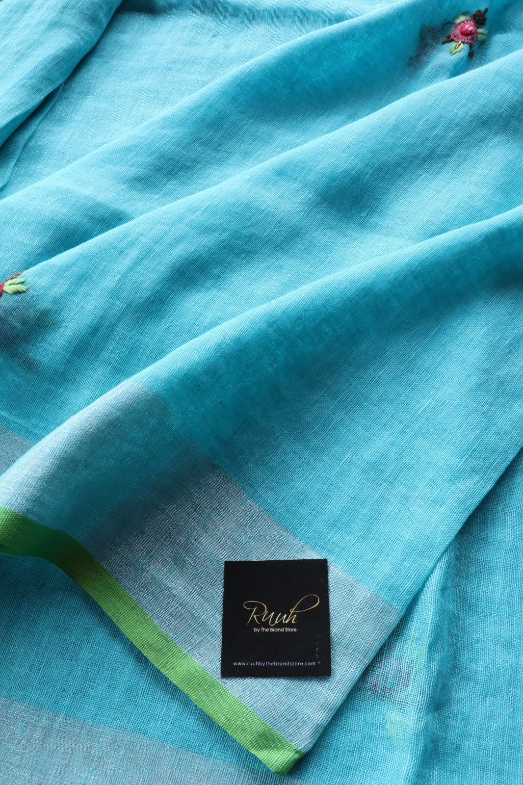 LINEN FRENCH KNOT SAREE 3