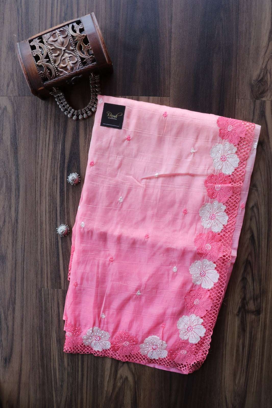 DESIGNER SAREE WITH CUTWORK 1