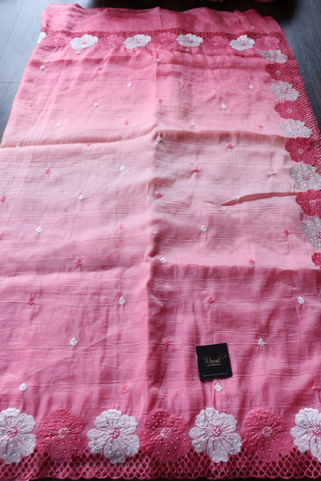 DESIGNER SAREE WITH CUTWORK 1