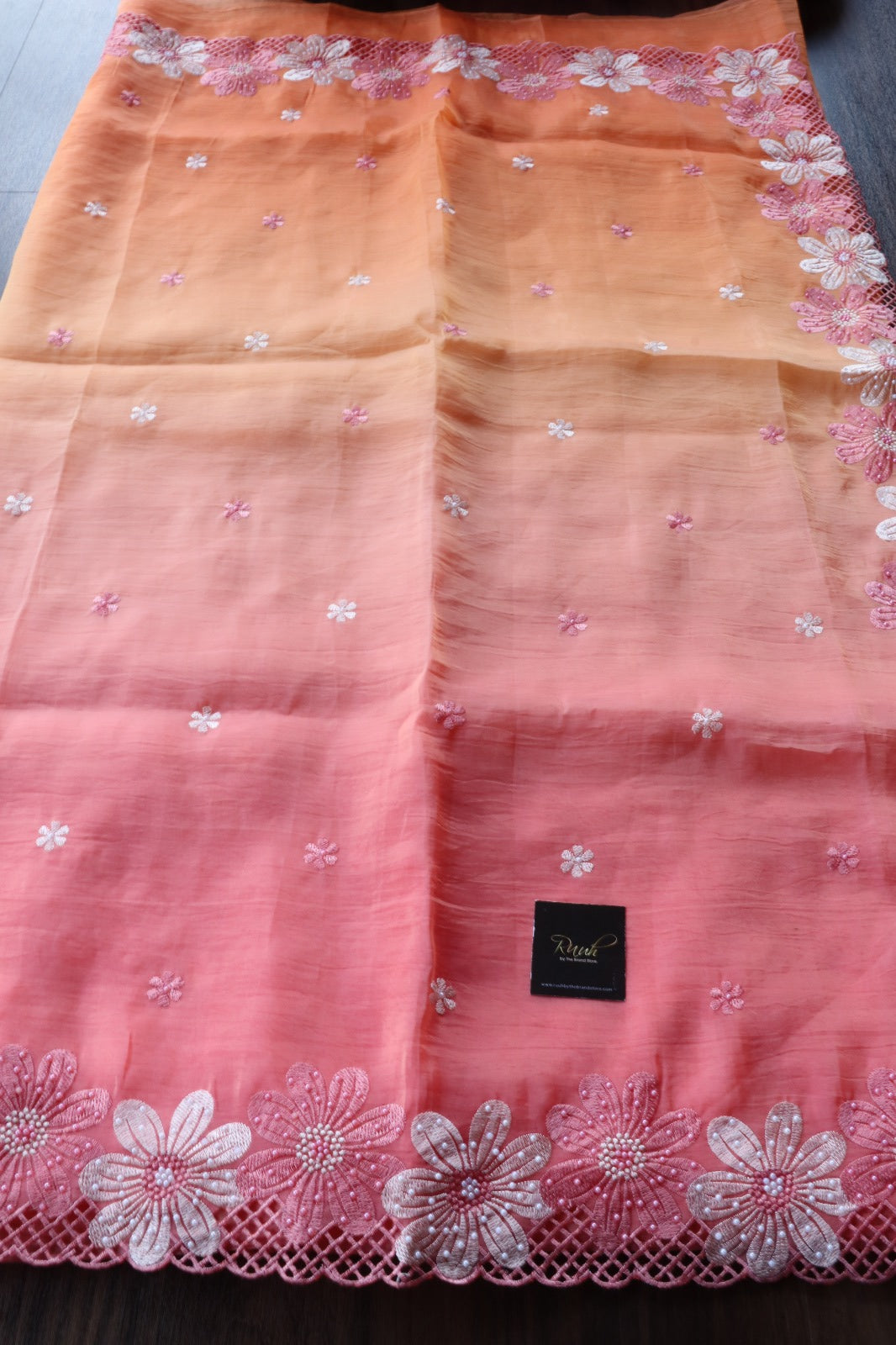 DESIGNER SAREE WITH CUTWORK 3