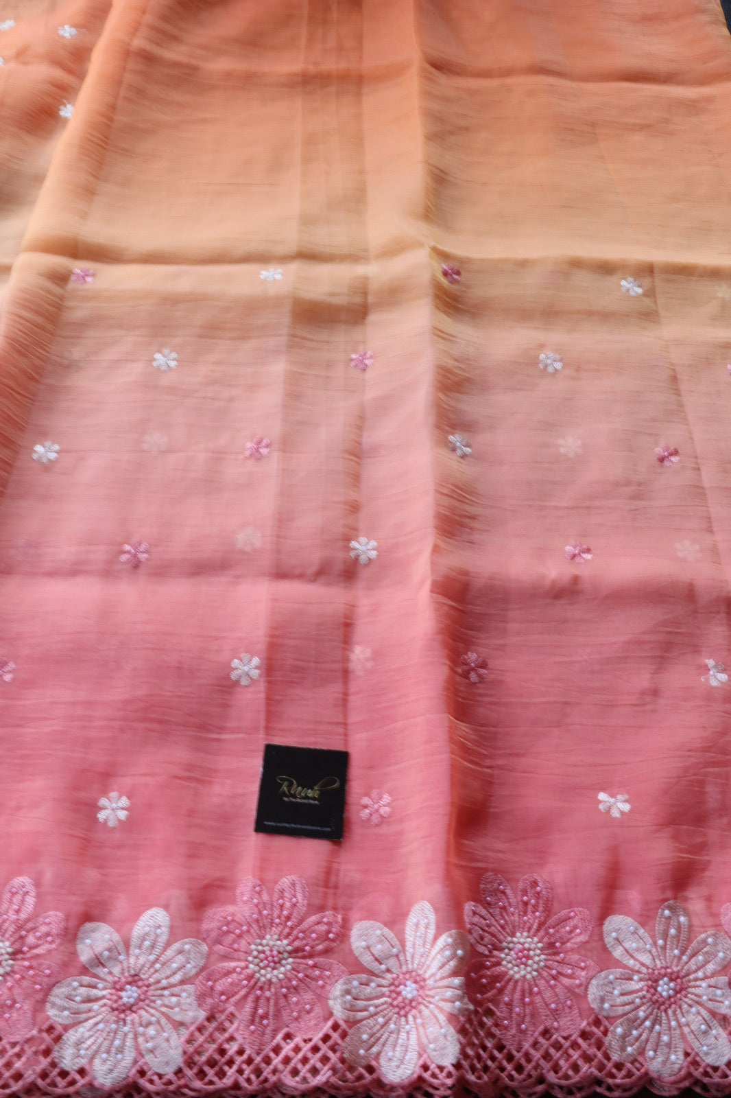DESIGNER SAREE WITH CUTWORK 3