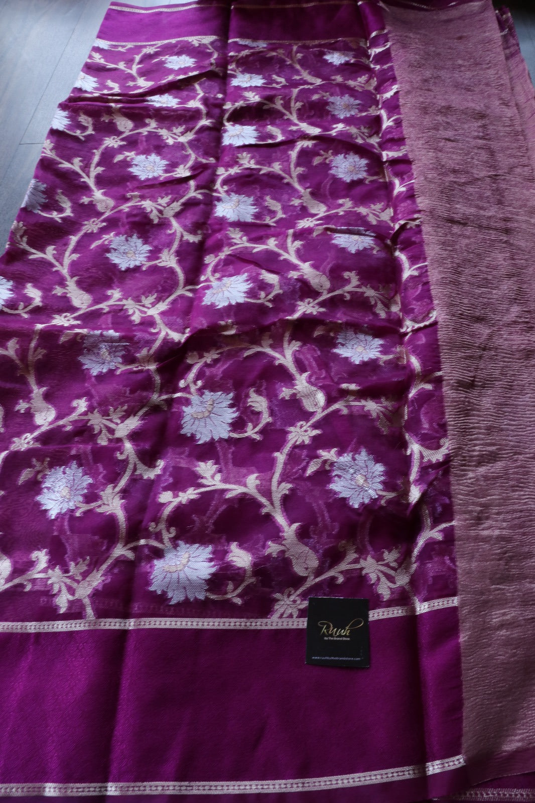 BANARASI CRUSH SAREE PURPLE