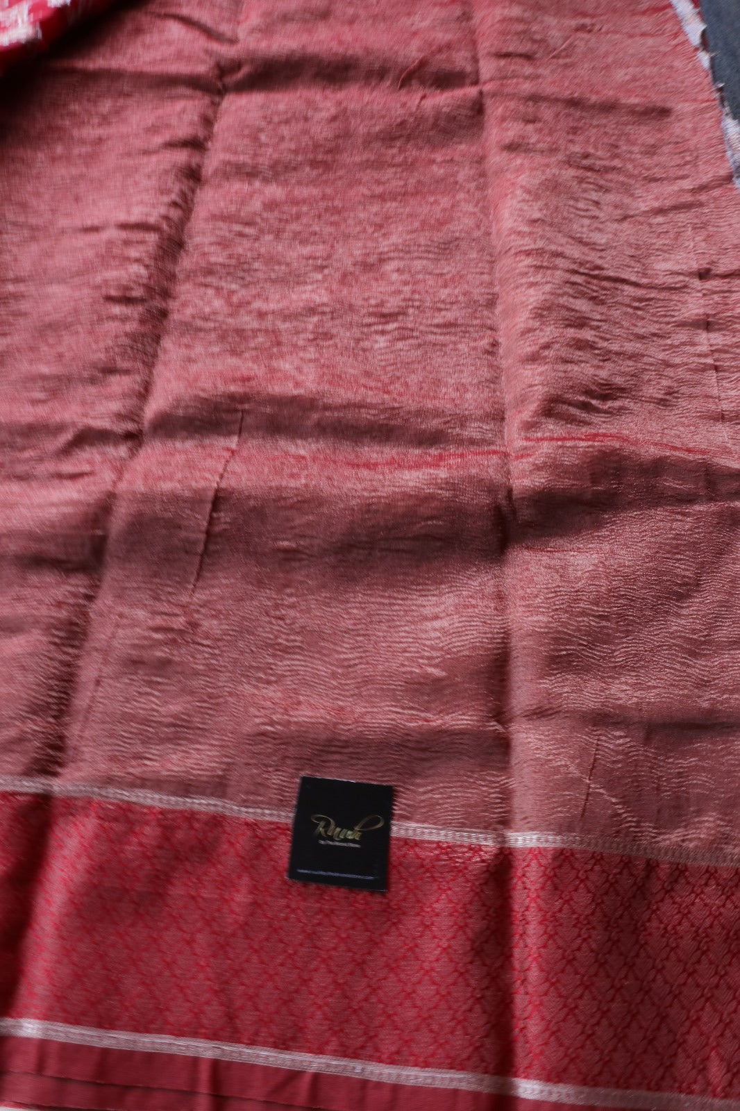 BANARASI CRUSH SAREE RED