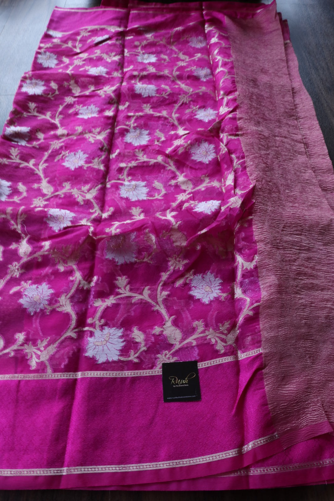BANARASI CRUSH SAREE PINK