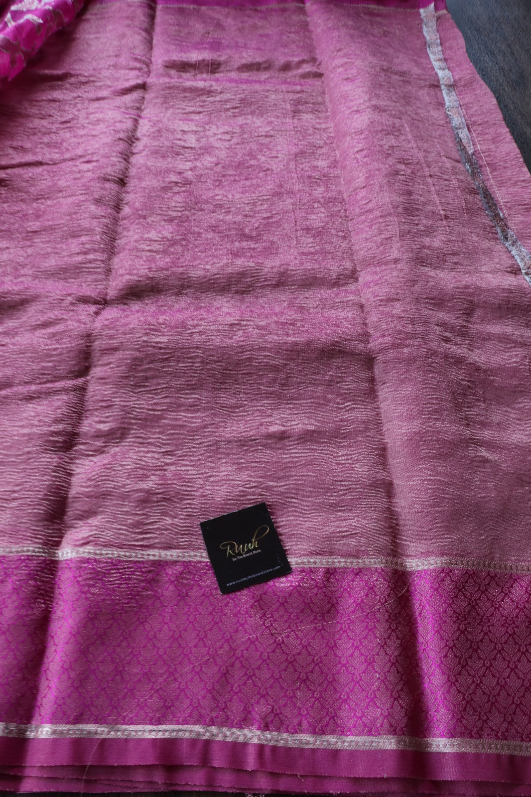 BANARASI CRUSH SAREE PINK