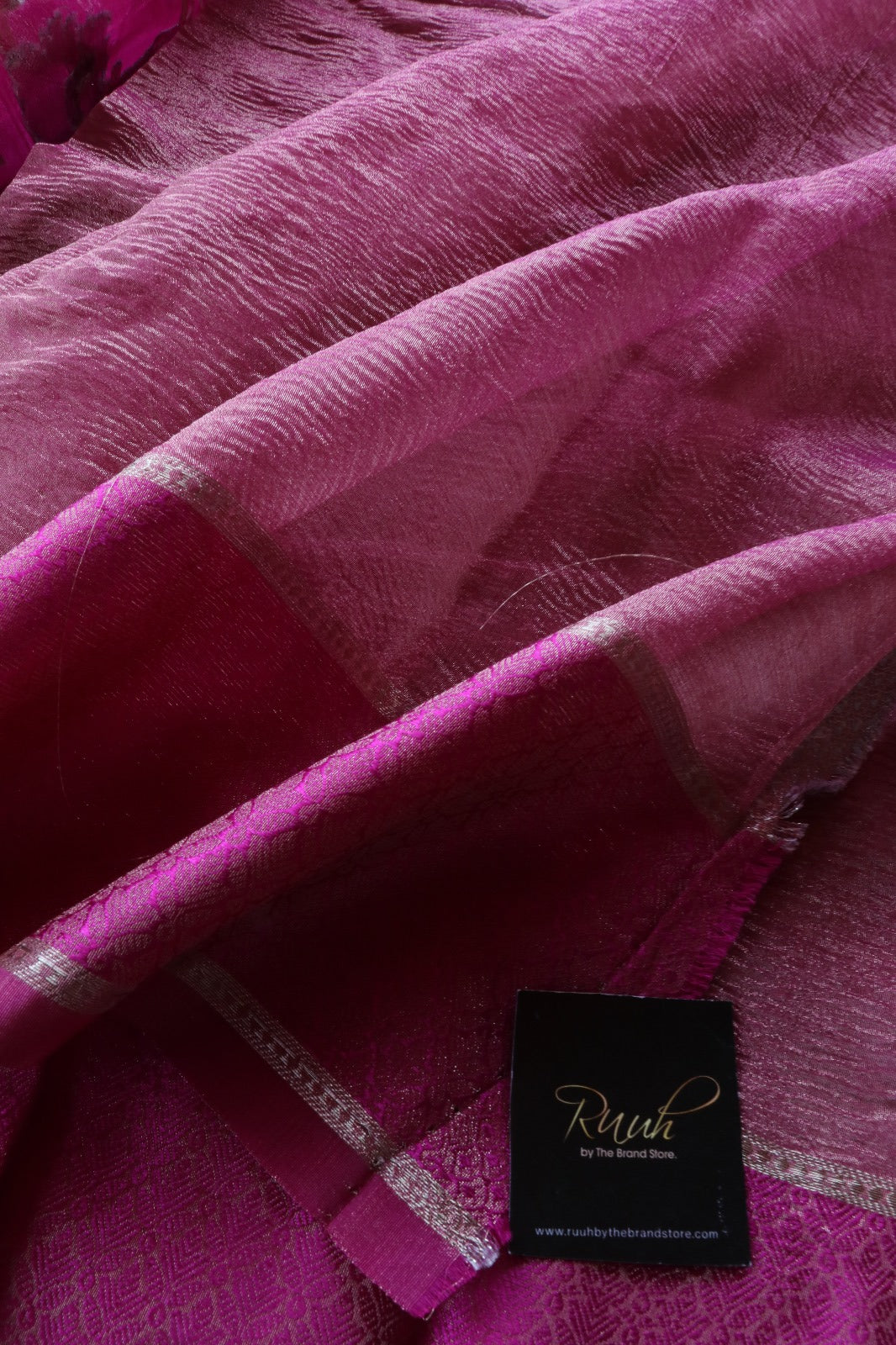 BANARASI CRUSH SAREE PINK