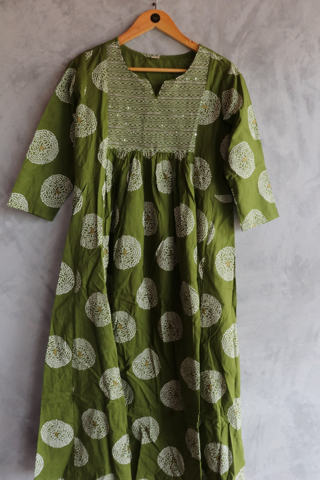 COTTON GREEN SALWAR SUIT SET