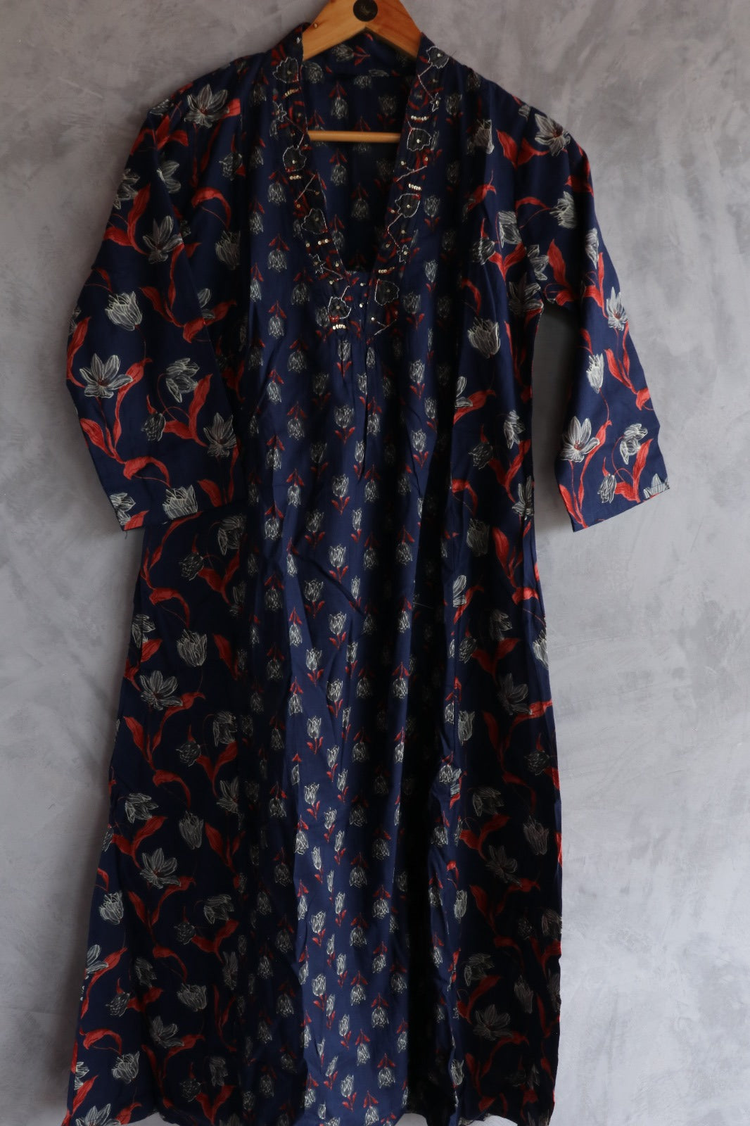 COTTON BLUE SALWAR SUIT SET