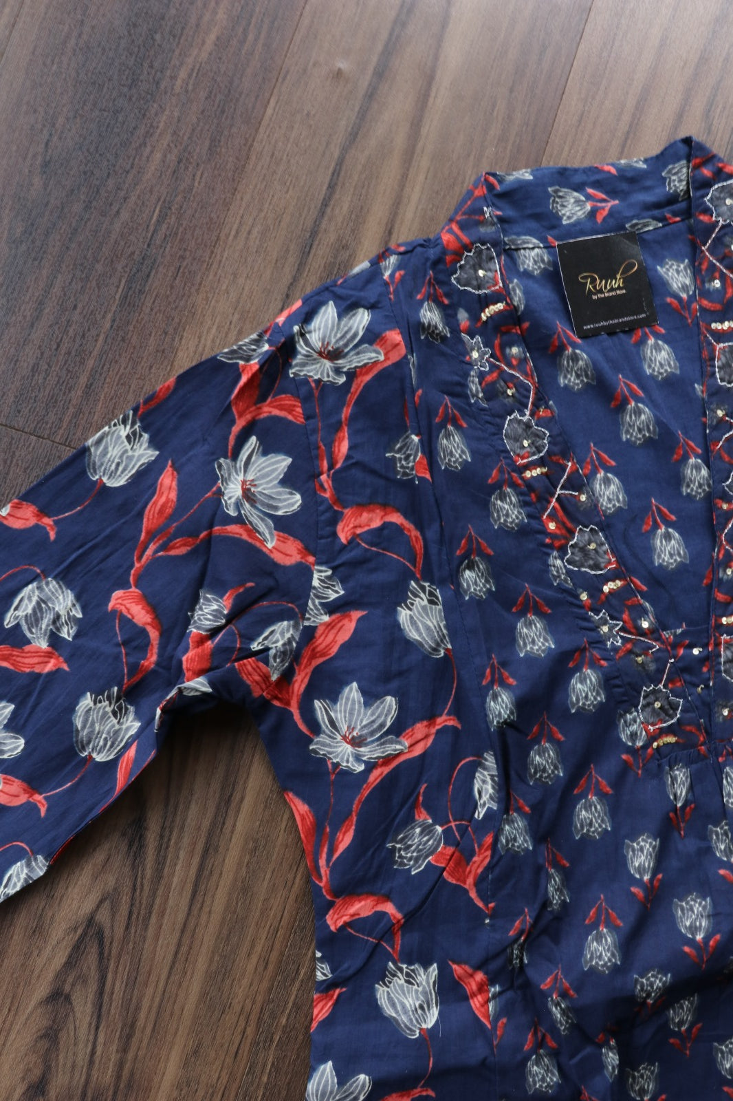 COTTON BLUE SALWAR SUIT SET