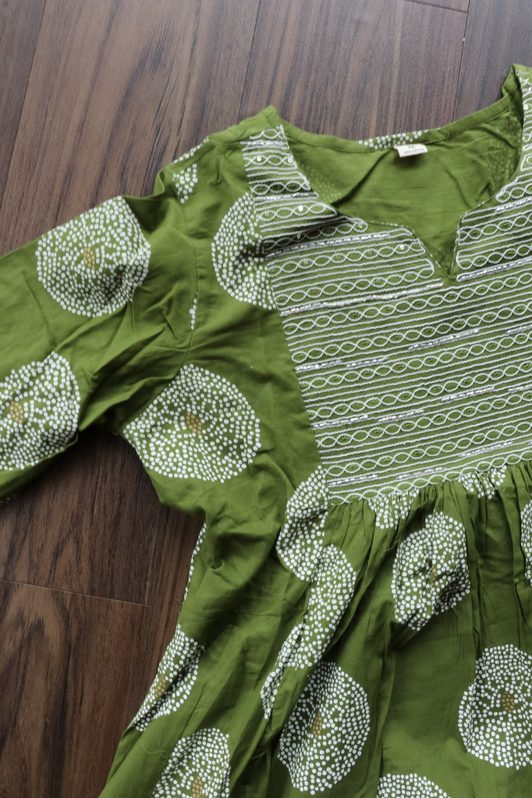 COTTON GREEN SALWAR SUIT SET