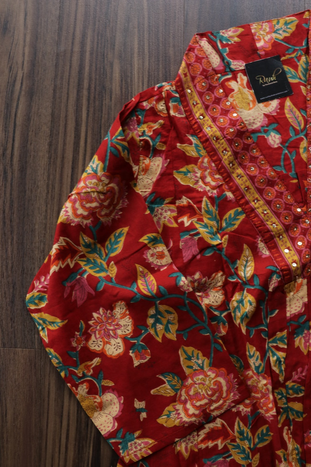RED COTTON SALWAR SUIT SET