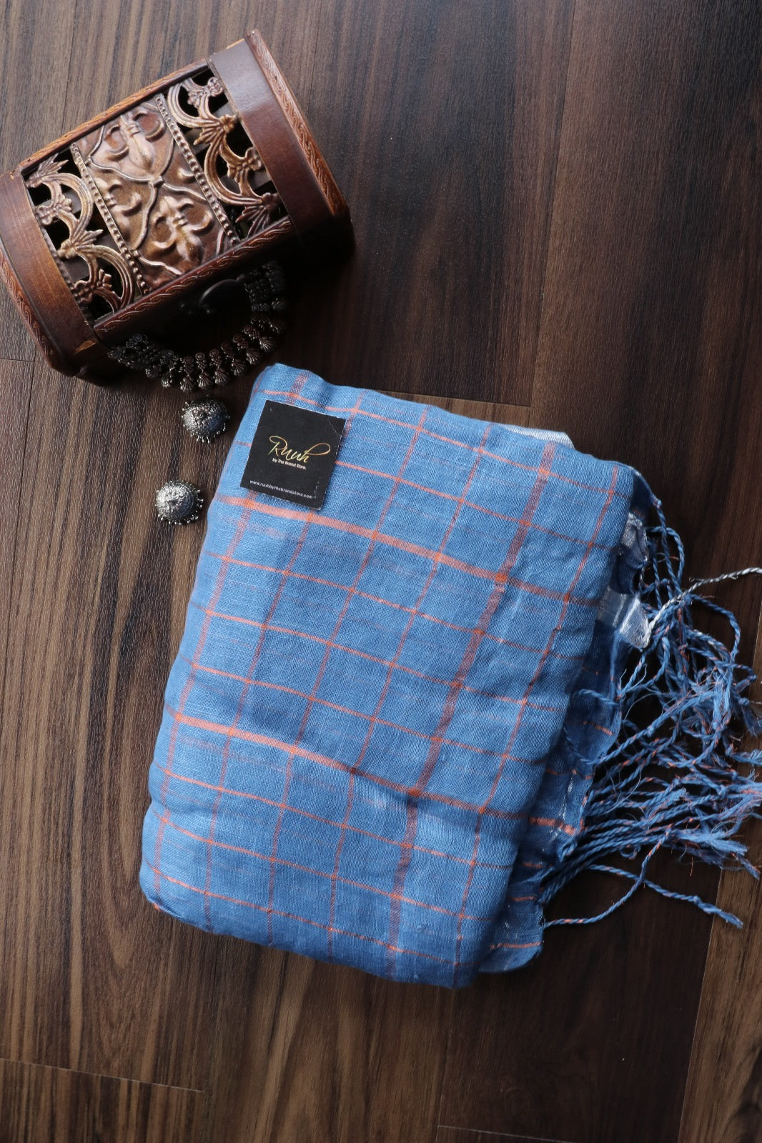 LINEN CHECKS BLUE