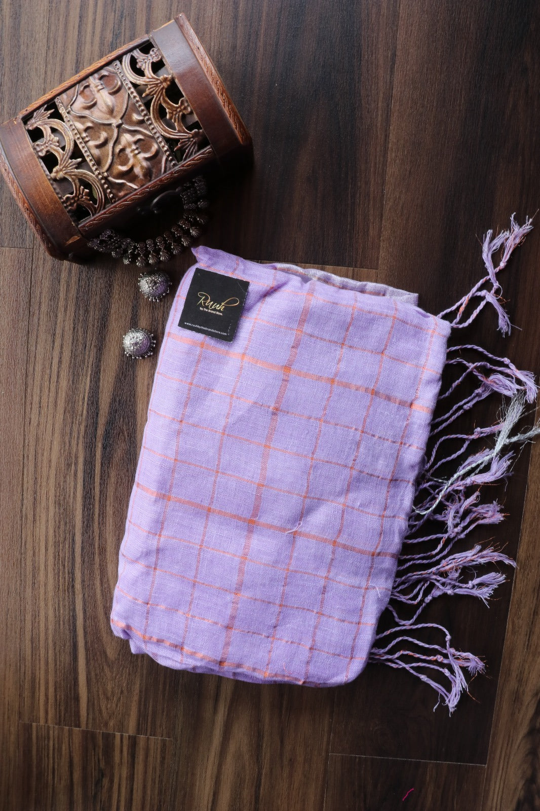 LINEN CHECKS LAVENDER