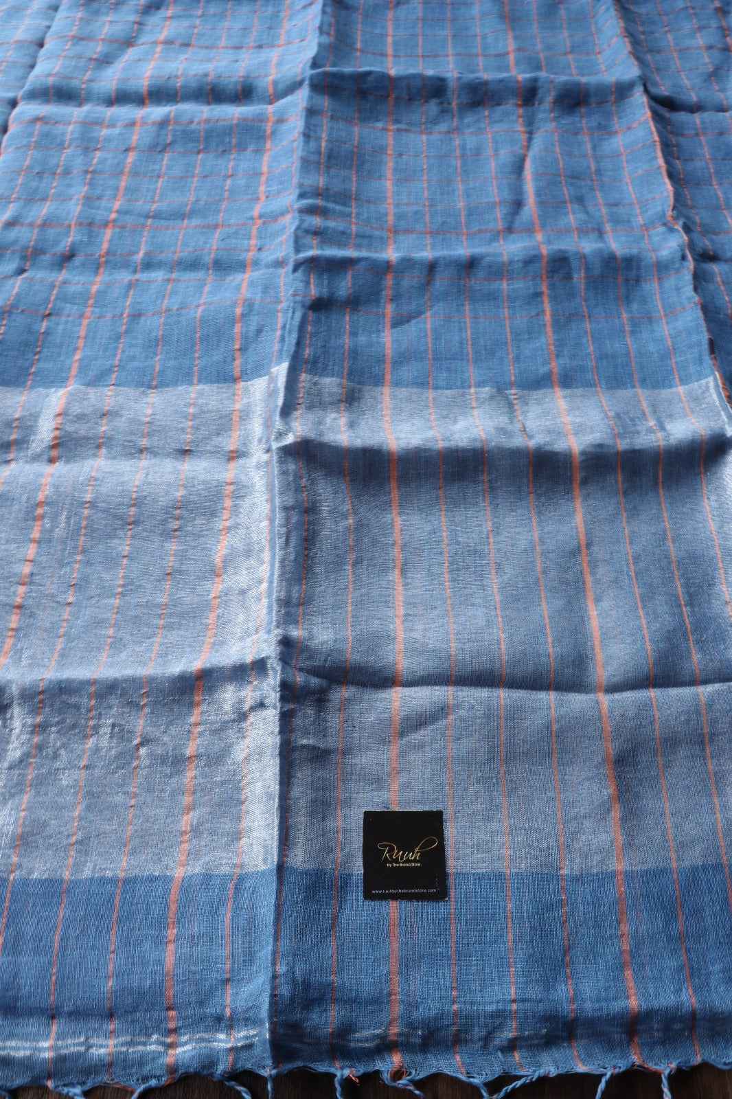 LINEN CHECKS BLUE