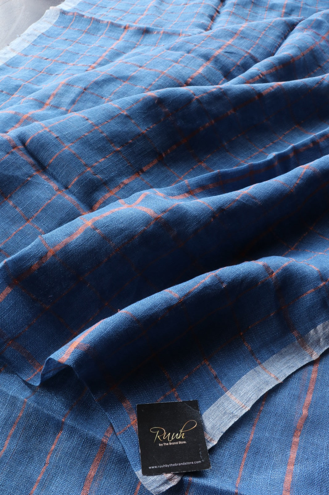 LINEN CHECKS BLUE