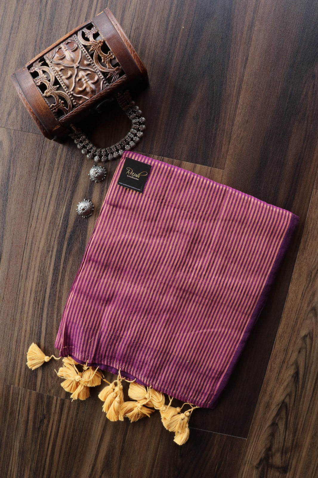 PURPLE MULMUL DESIGNER SAREE