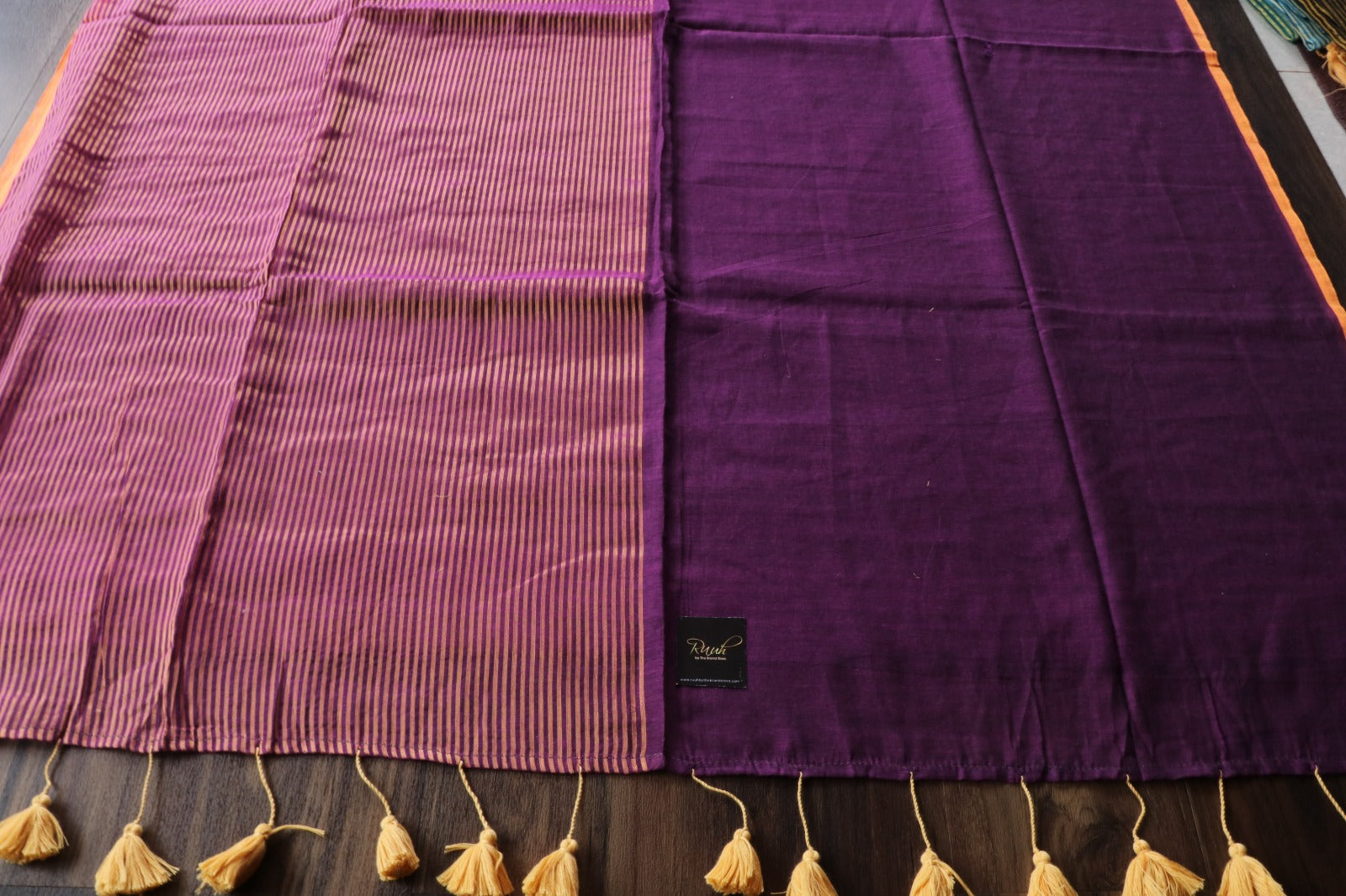 PURPLE MULMUL DESIGNER SAREE