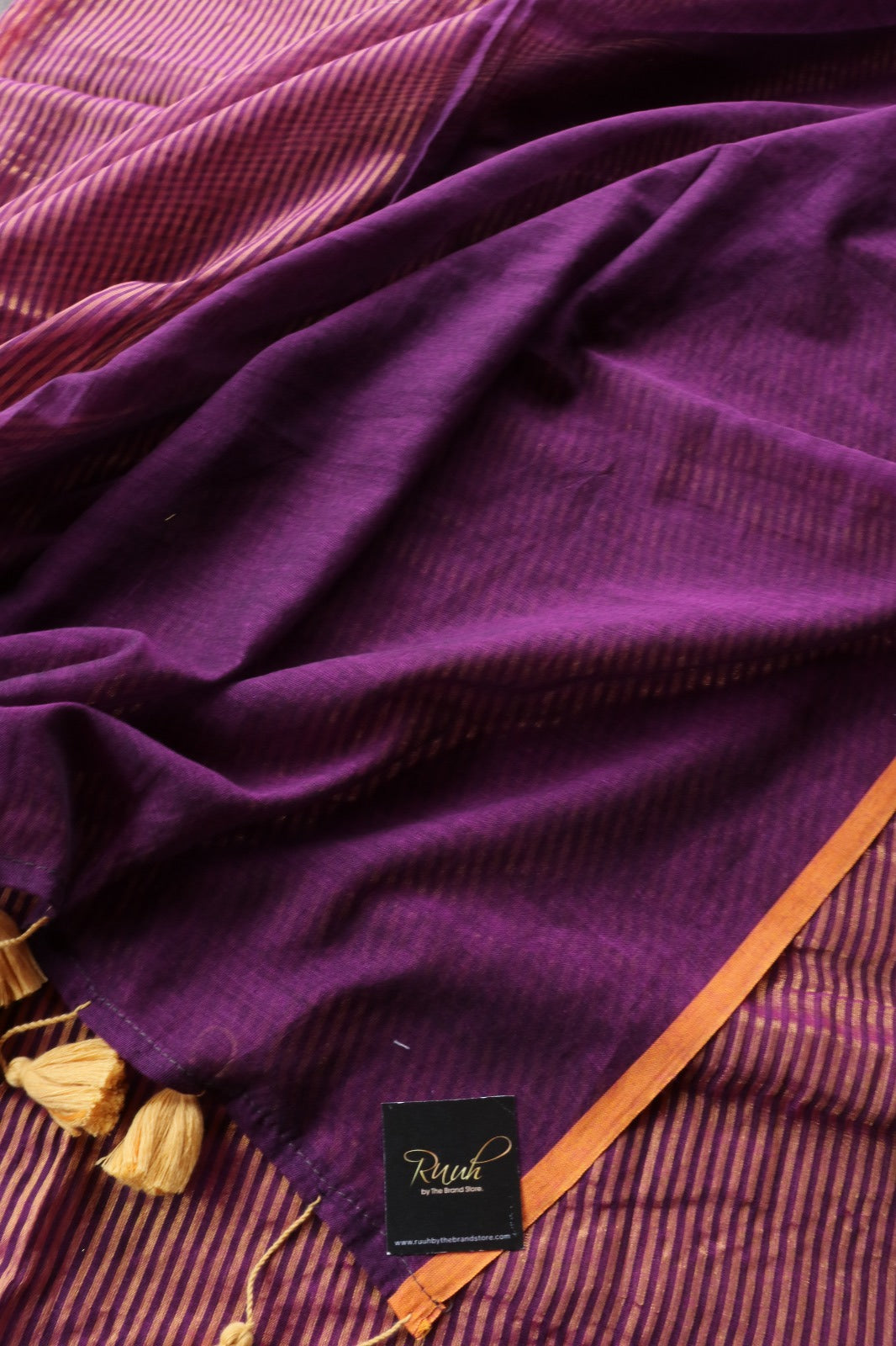PURPLE MULMUL DESIGNER SAREE