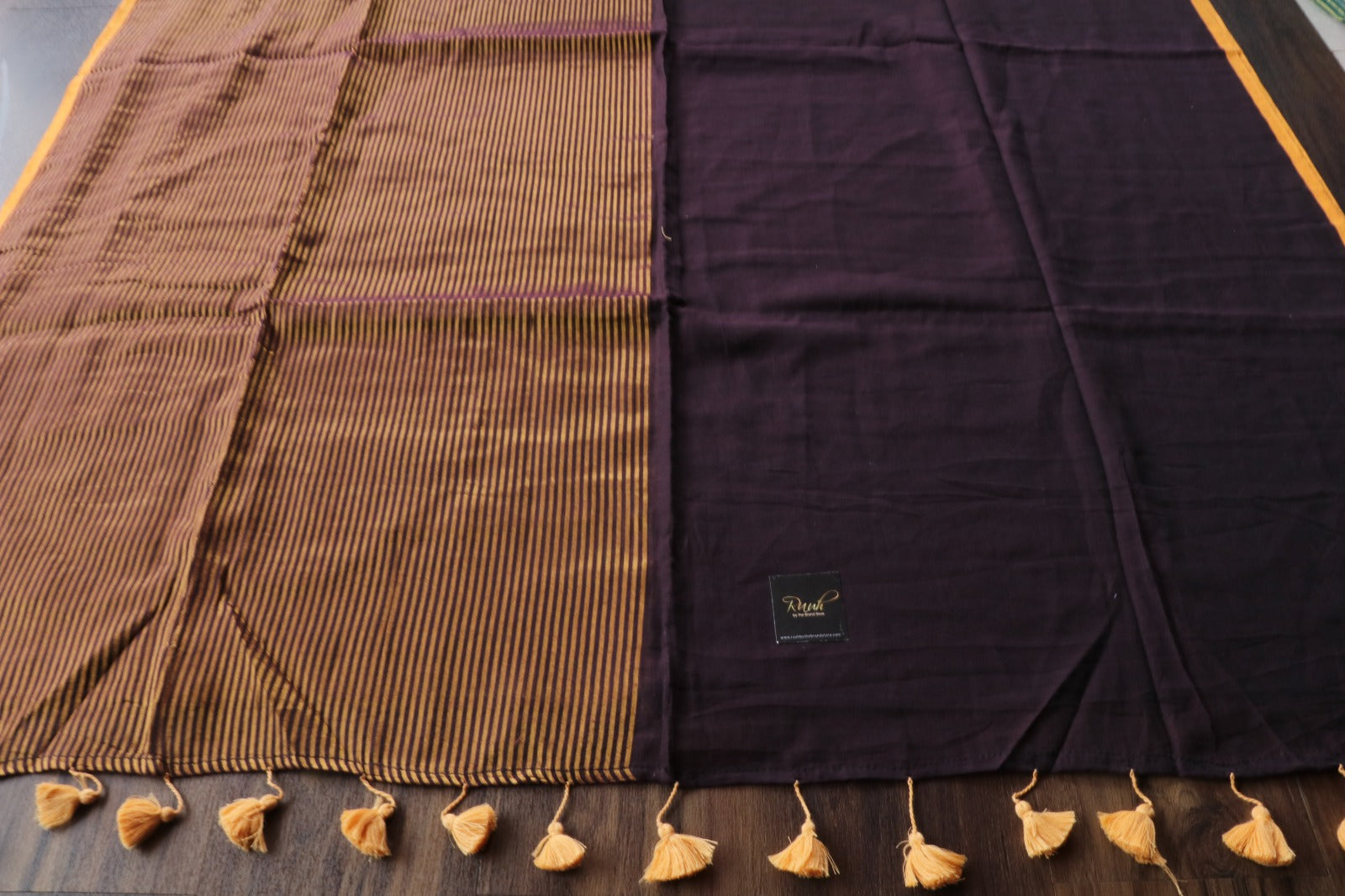 WINE MULMUL DESIGNER SAREE