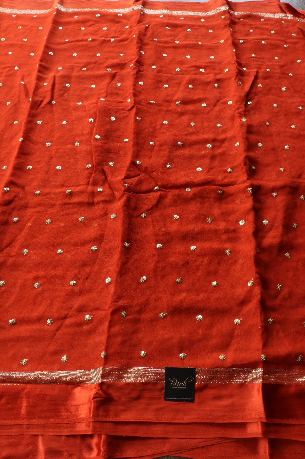 VISCOSE GEORGETTE RUST ORANGE