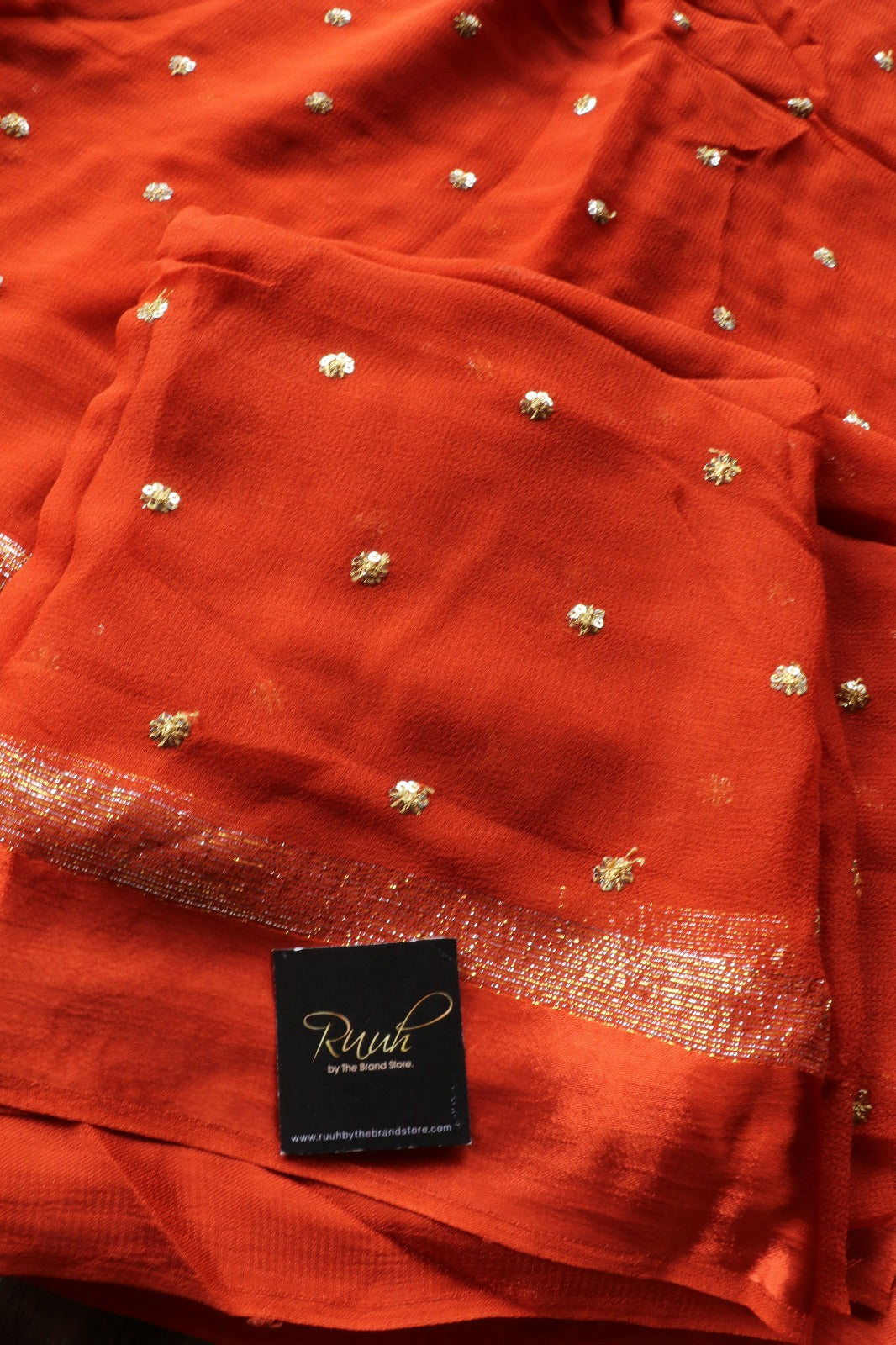 VISCOSE GEORGETTE RUST ORANGE