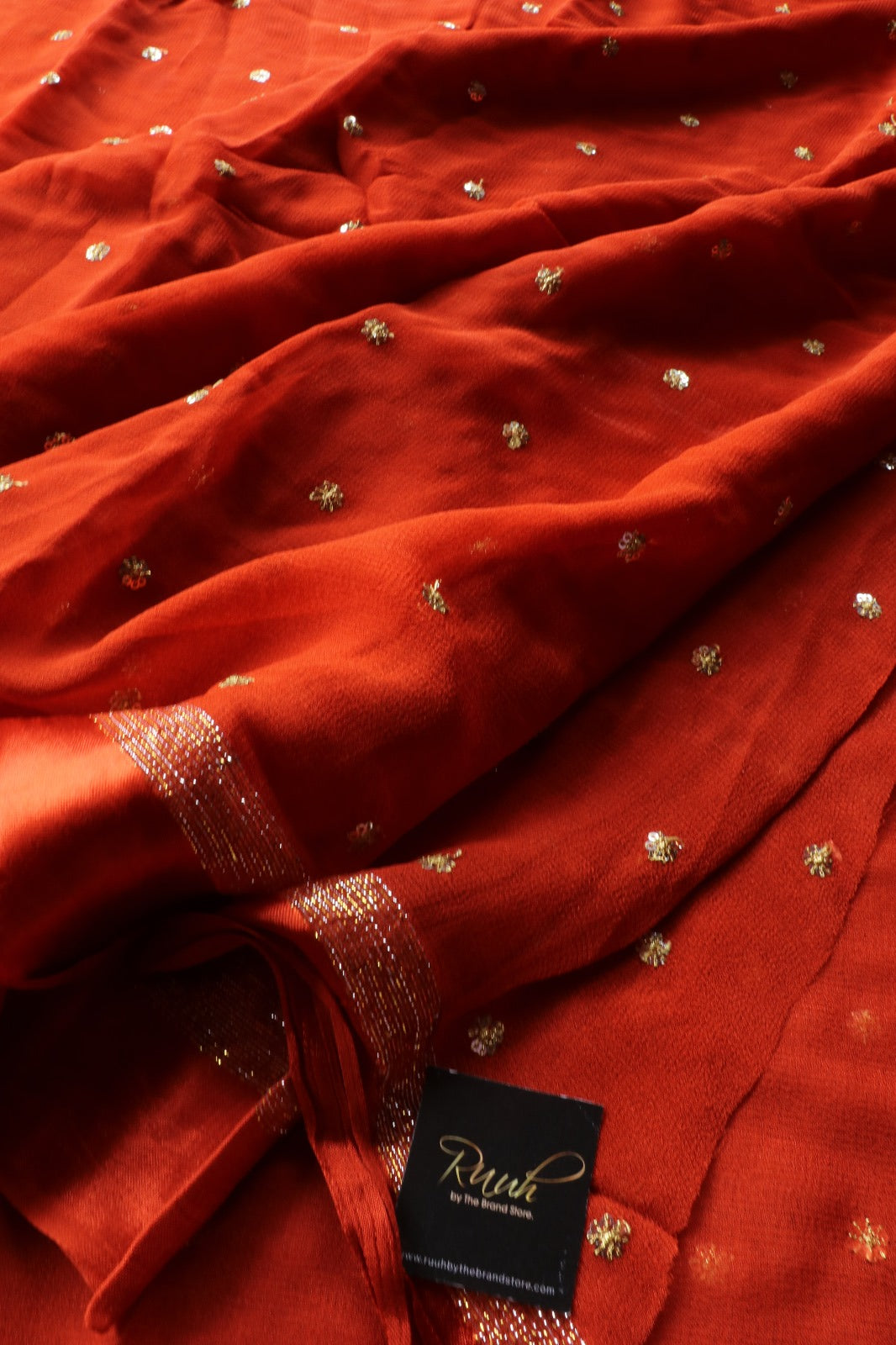 VISCOSE GEORGETTE RUST ORANGE