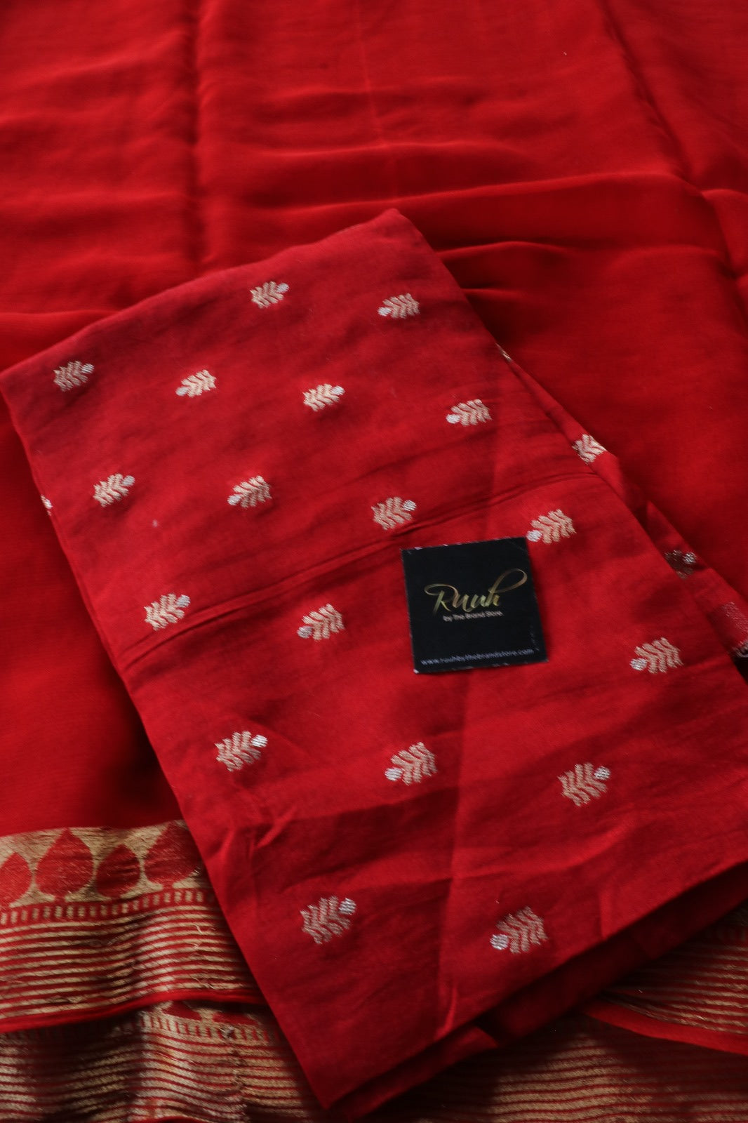 RED VISCOSE GEORGETTE SAREE