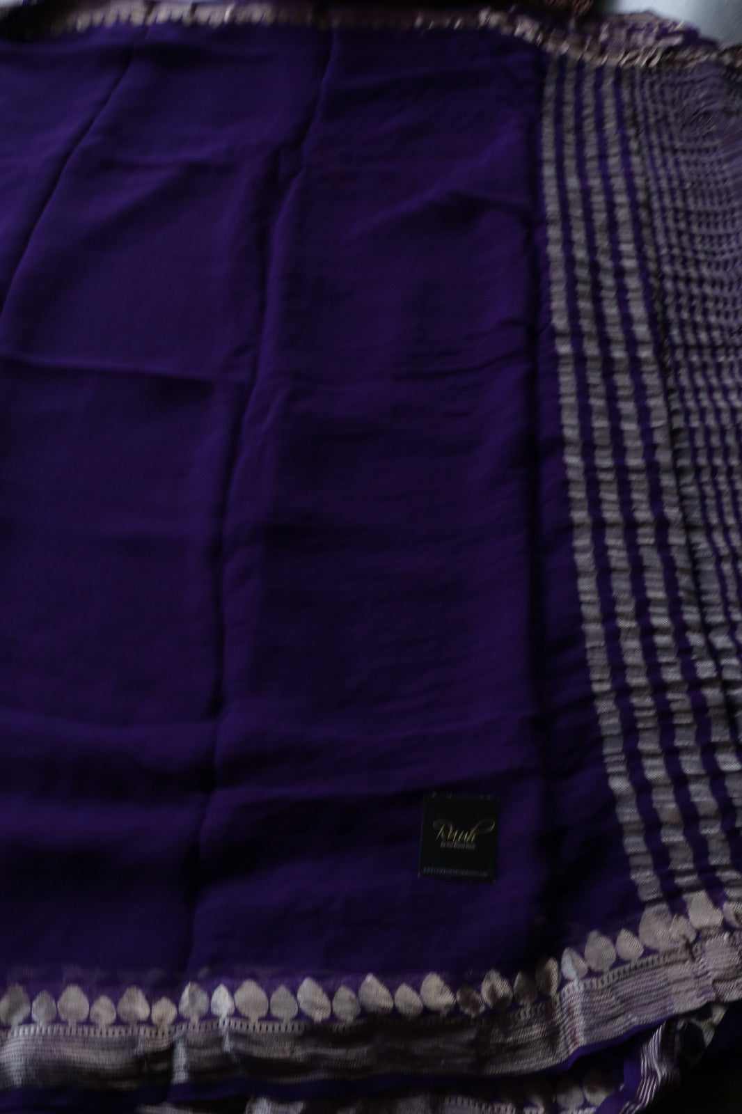 PURPLE VISCOSE GEORGETTE SAREE