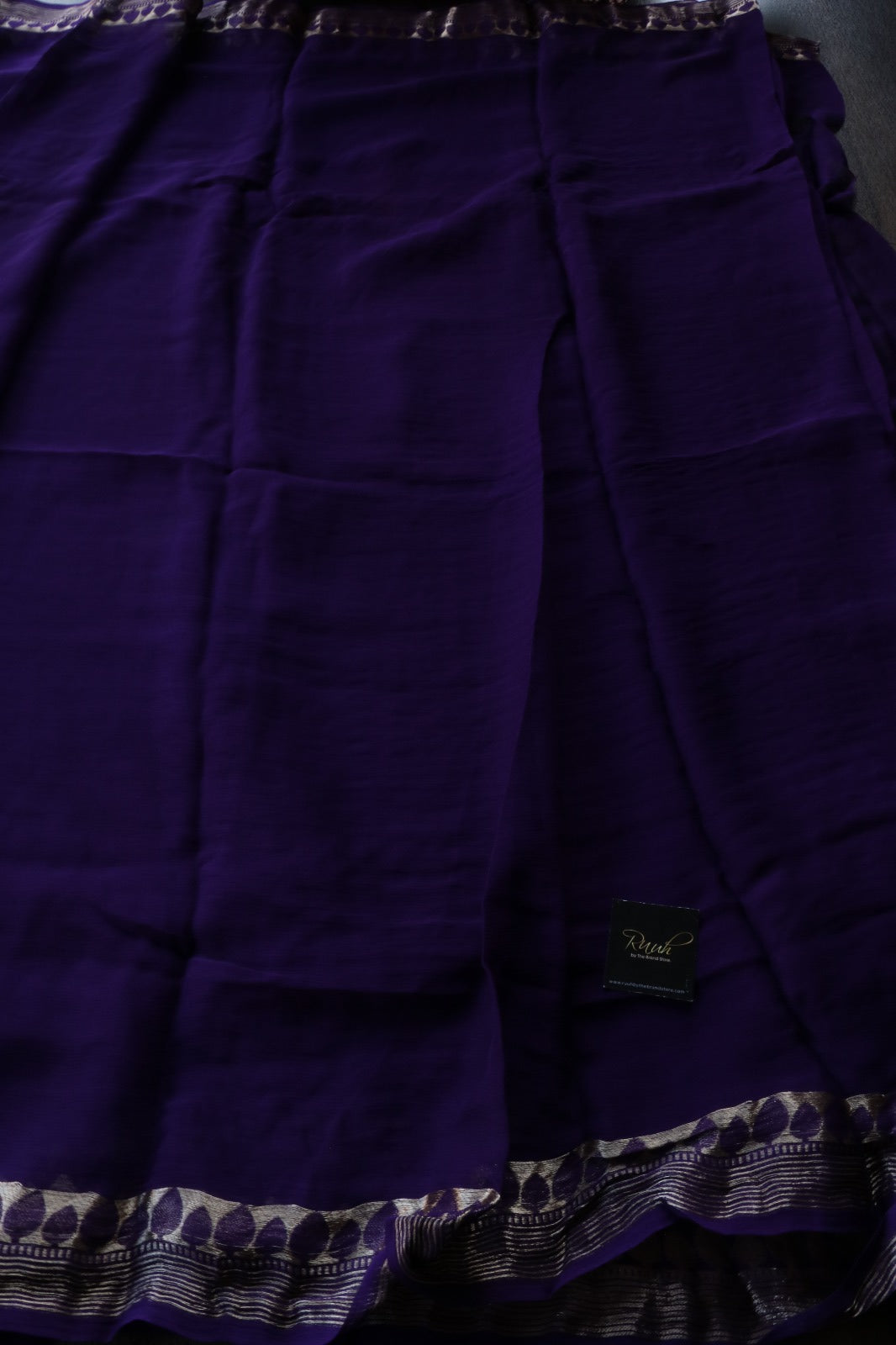 PURPLE VISCOSE GEORGETTE SAREE