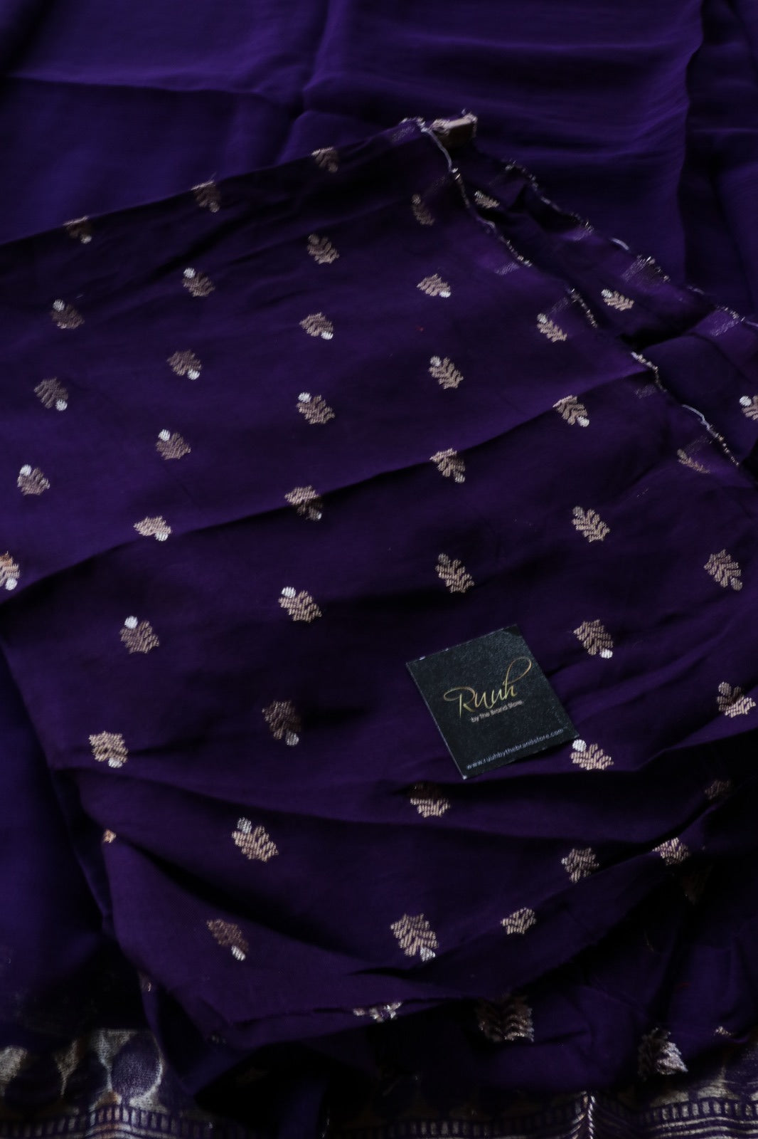 PURPLE VISCOSE GEORGETTE SAREE