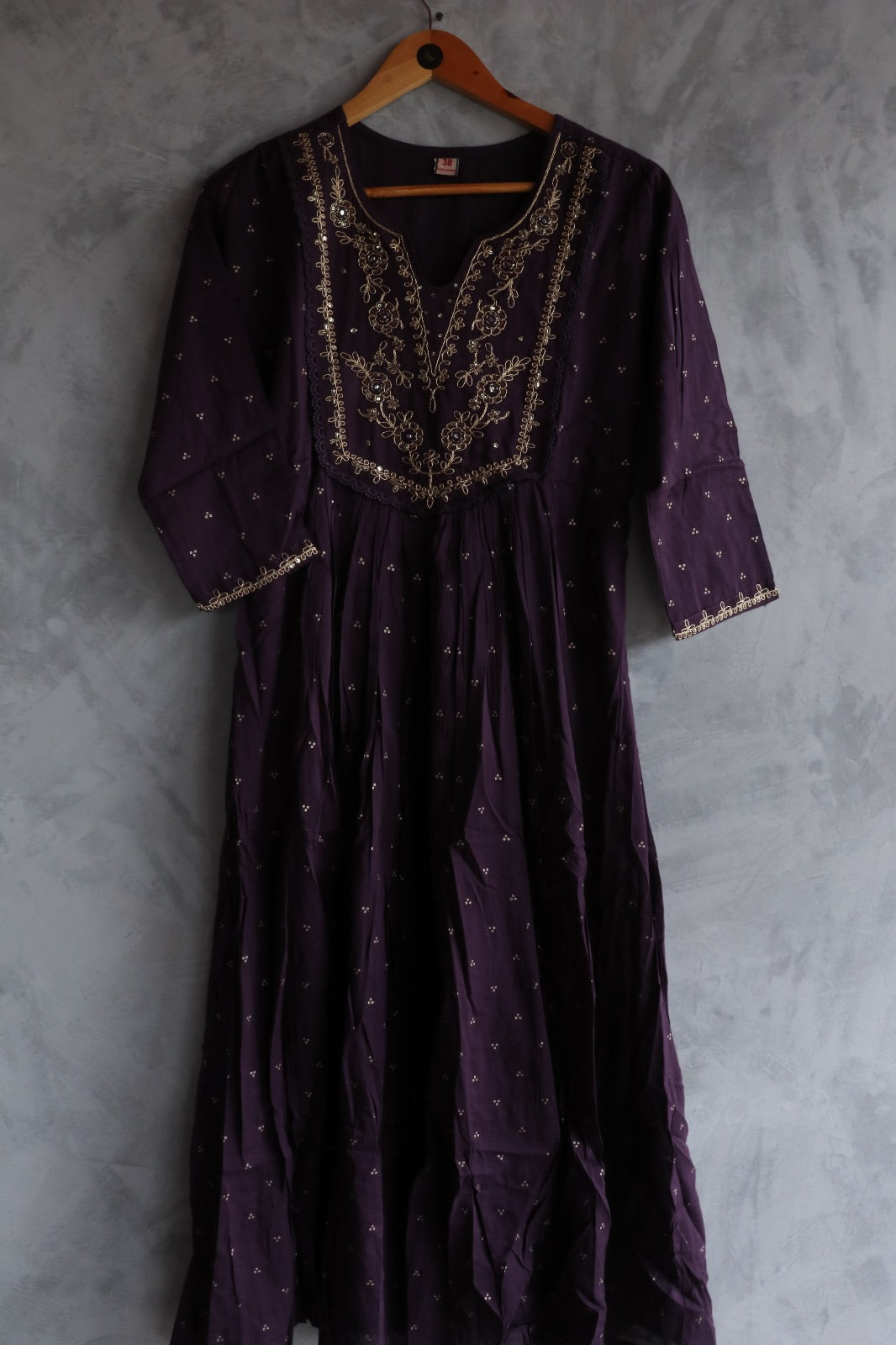 PURPLE COTTON SALWAR SUIT SET