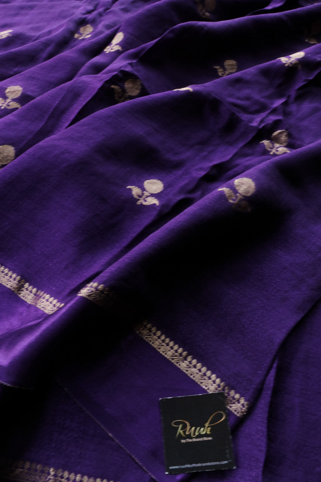 PURPLE COLOUR VISCOSE KHADI SILK SAREE