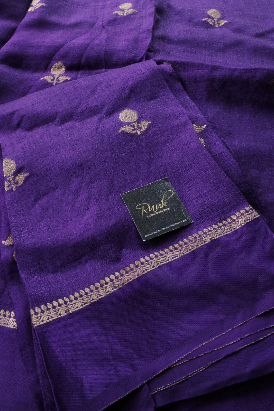 PURPLE COLOUR VISCOSE KHADI SILK SAREE