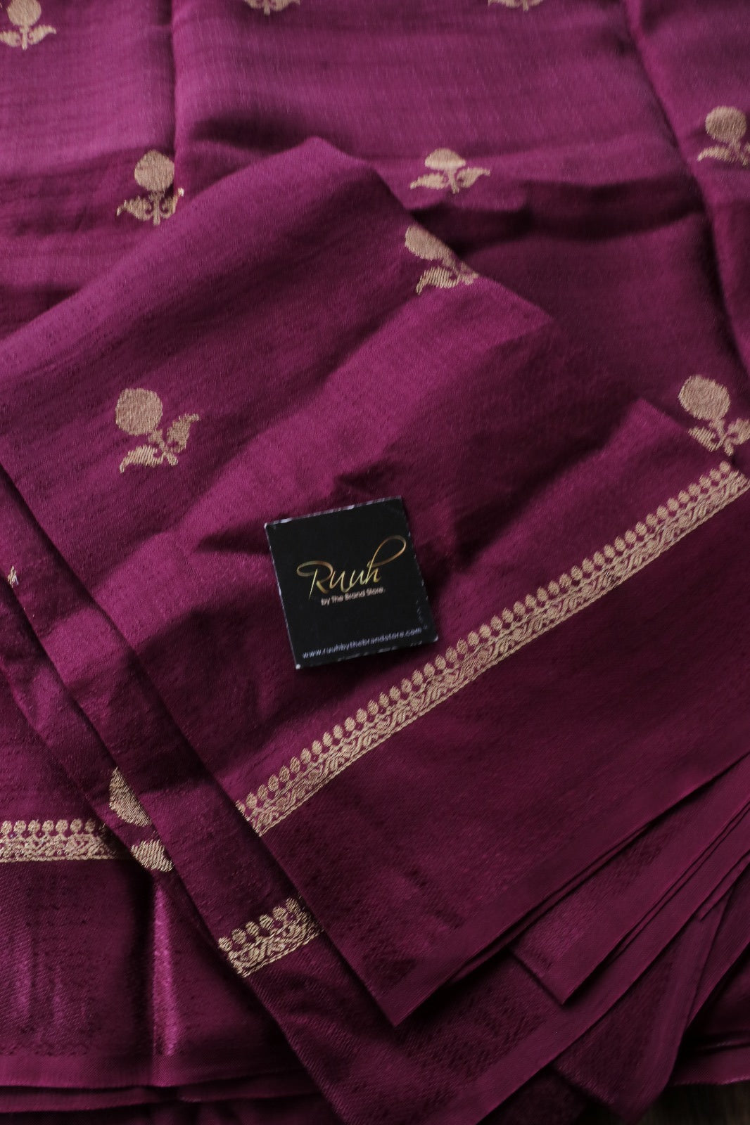 WINE COLOUR VISCOSE KHADI SILK SAREE