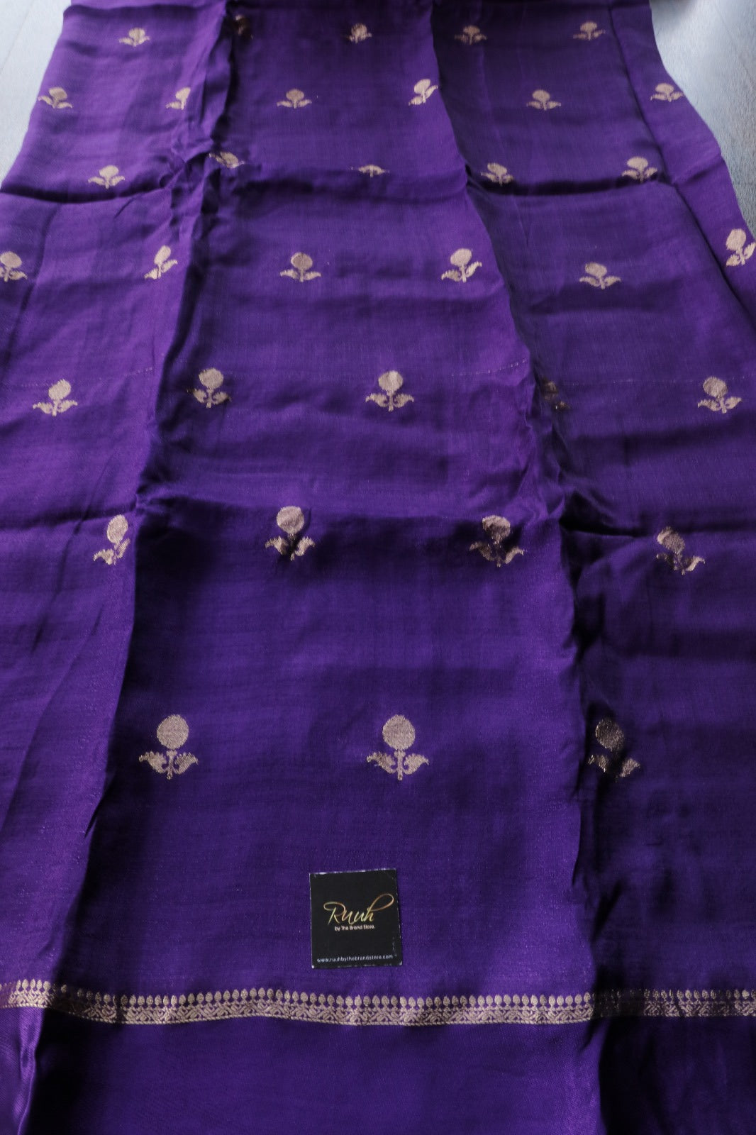 PURPLE COLOUR VISCOSE KHADI SILK SAREE
