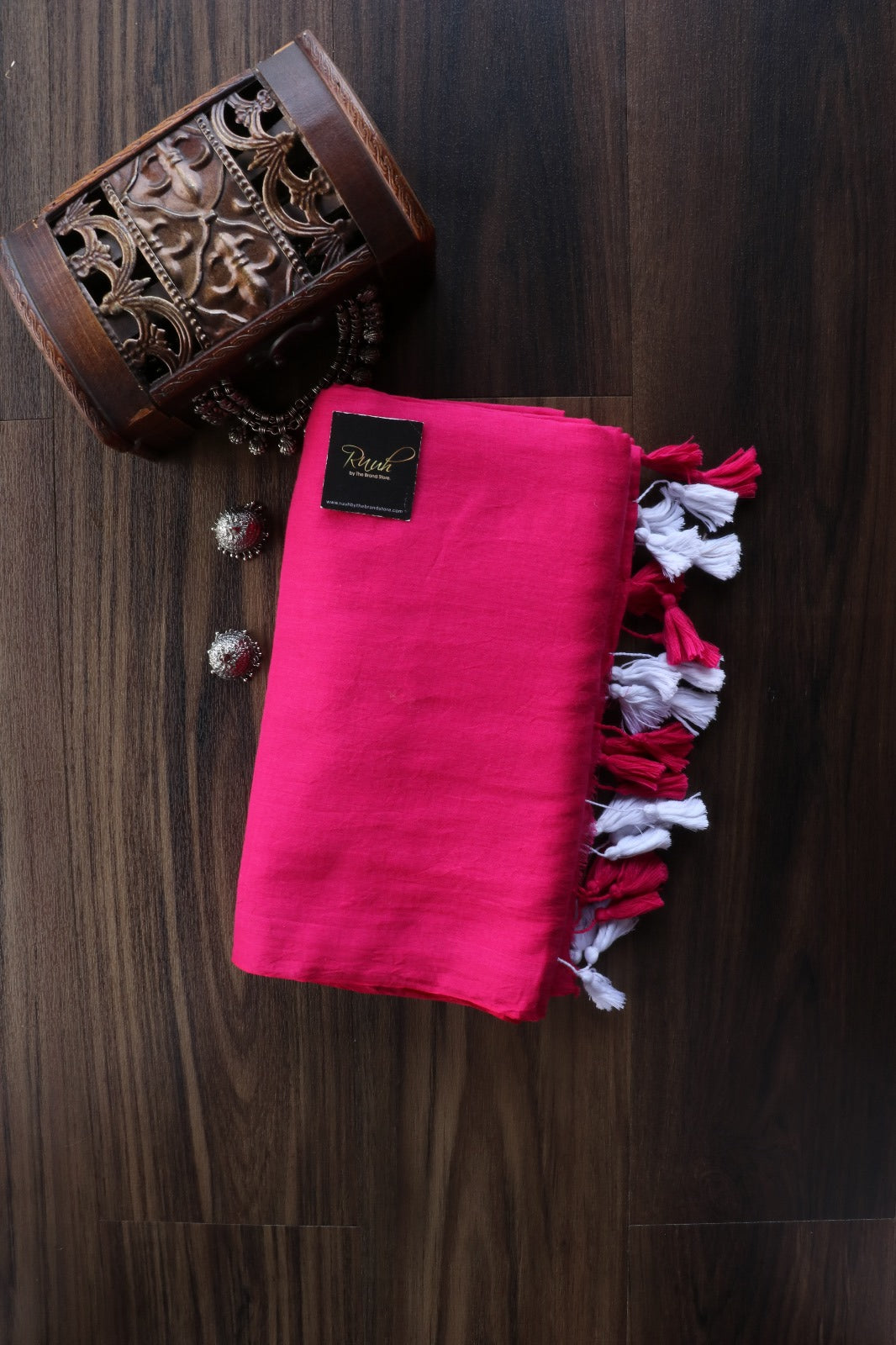 PINK MULMUL SAREE
