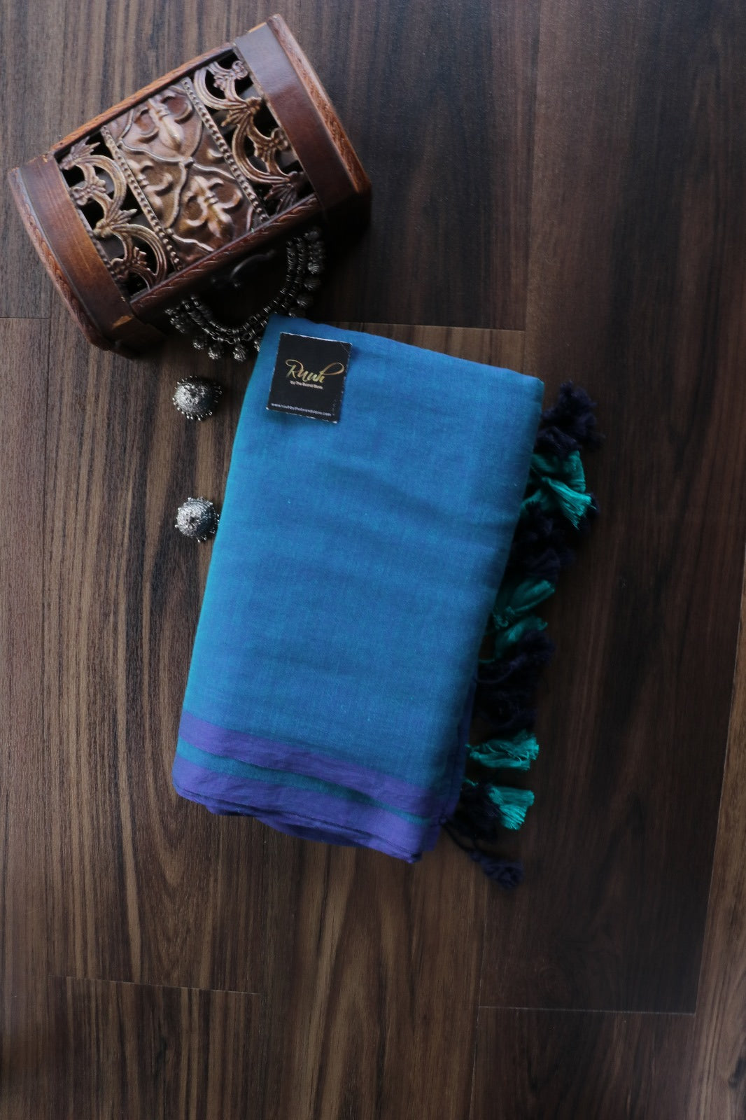 BLUE MULMUL SAREE